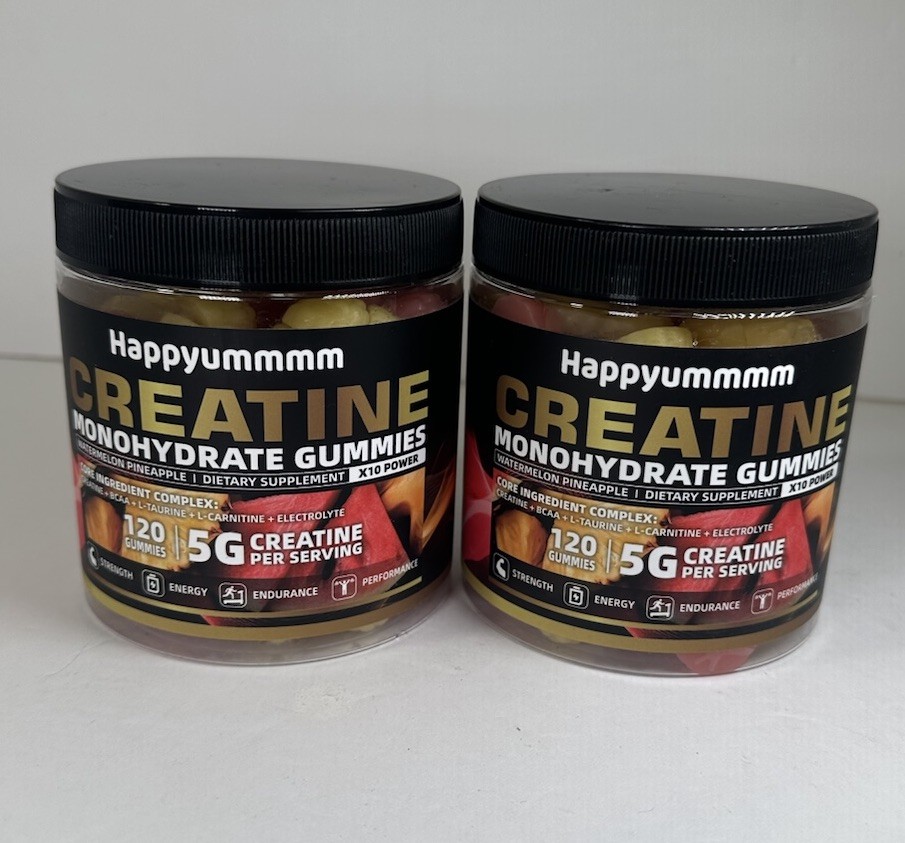 Creatine Monohydrate 120 Gummies – Watermelon Pineapple – Set Of 2