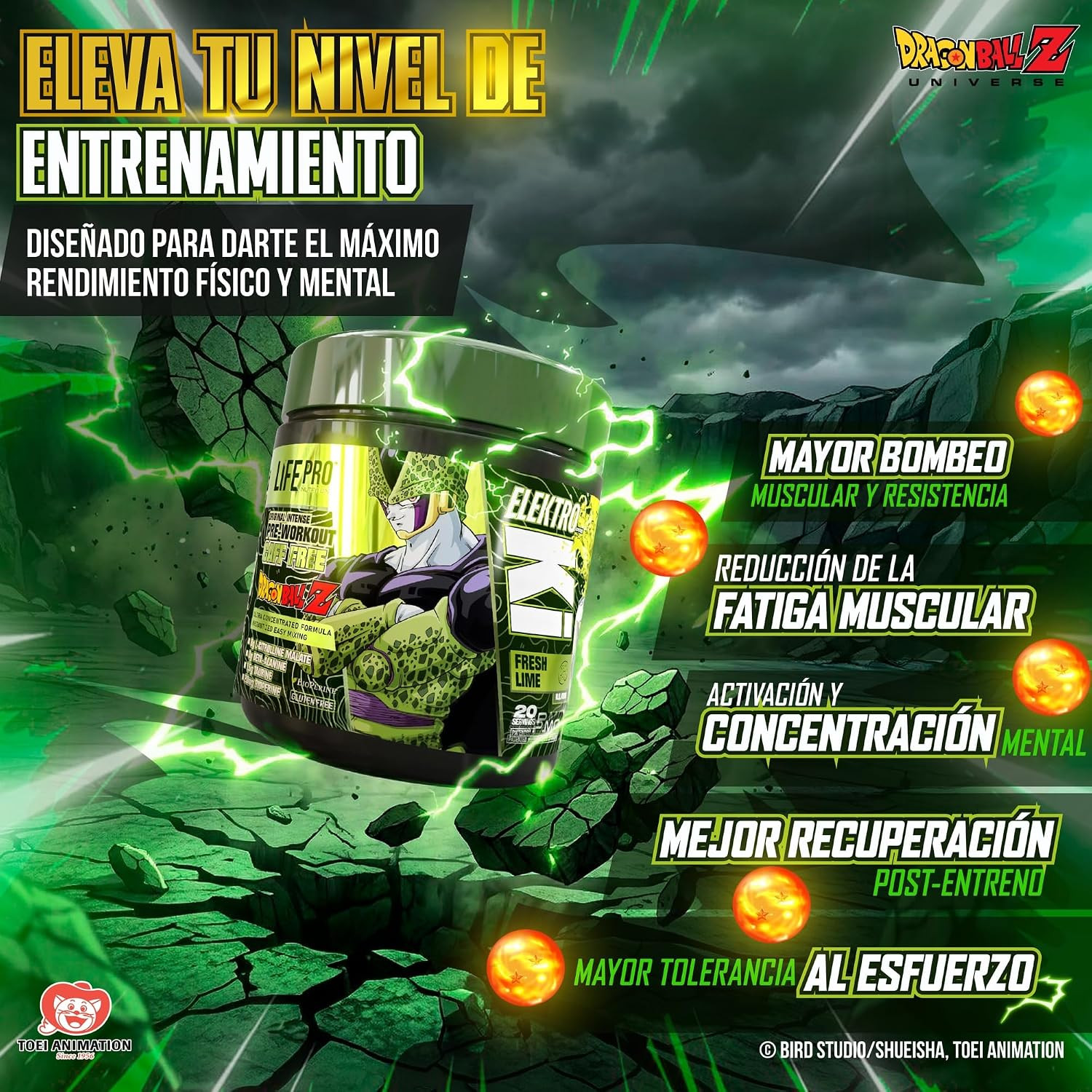 Life Pro Elektro Ki Dragon Ball Z Limited Edition 400G – Potente Preentreno Insp