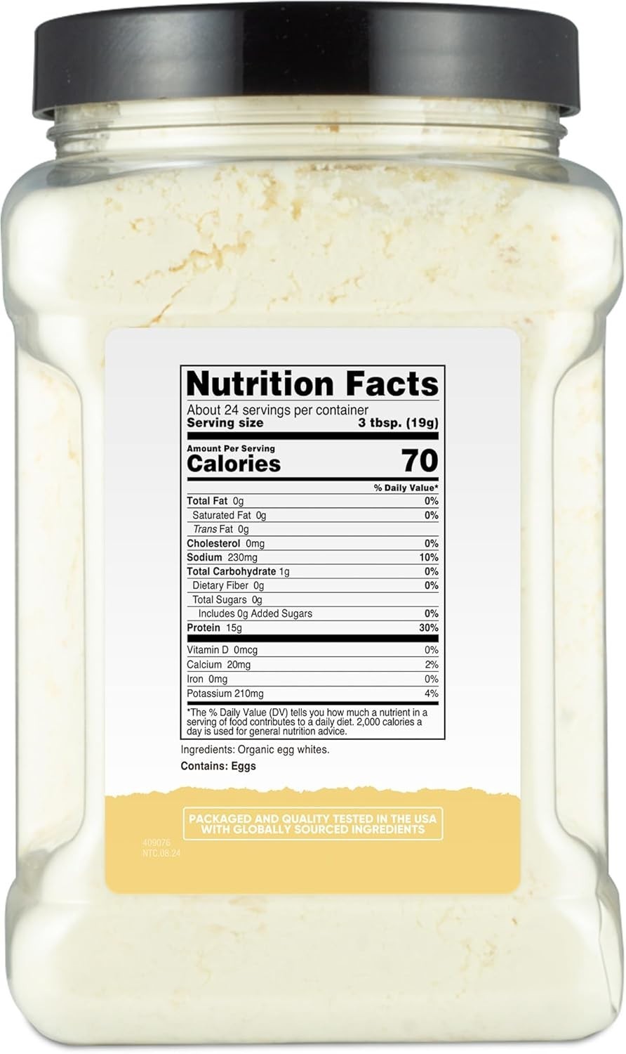 Nutricost Pantry Organic Egg White Protein Powder (1LB) – GMO-Free, Gluten-Free