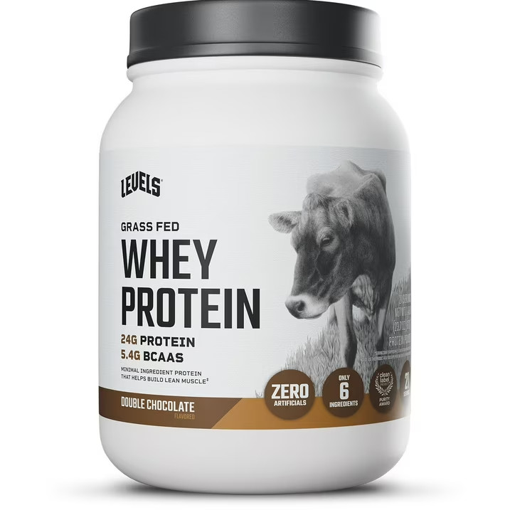Levels Grass Fed Whey Protein Powder, No Artificials, Protein,Double Chocolate
