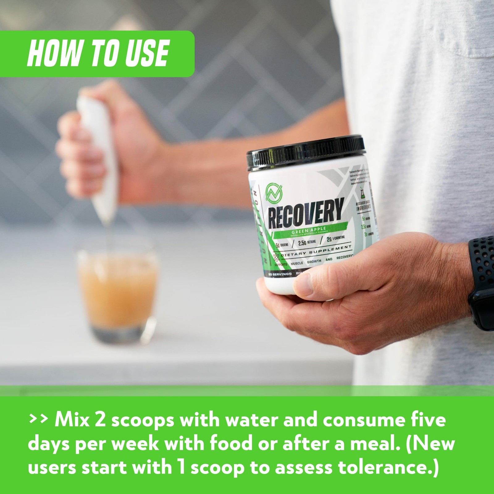 Outwork Nutrition Post Workout Recovery Powder Creatine Monohydrate, KSM66 A…