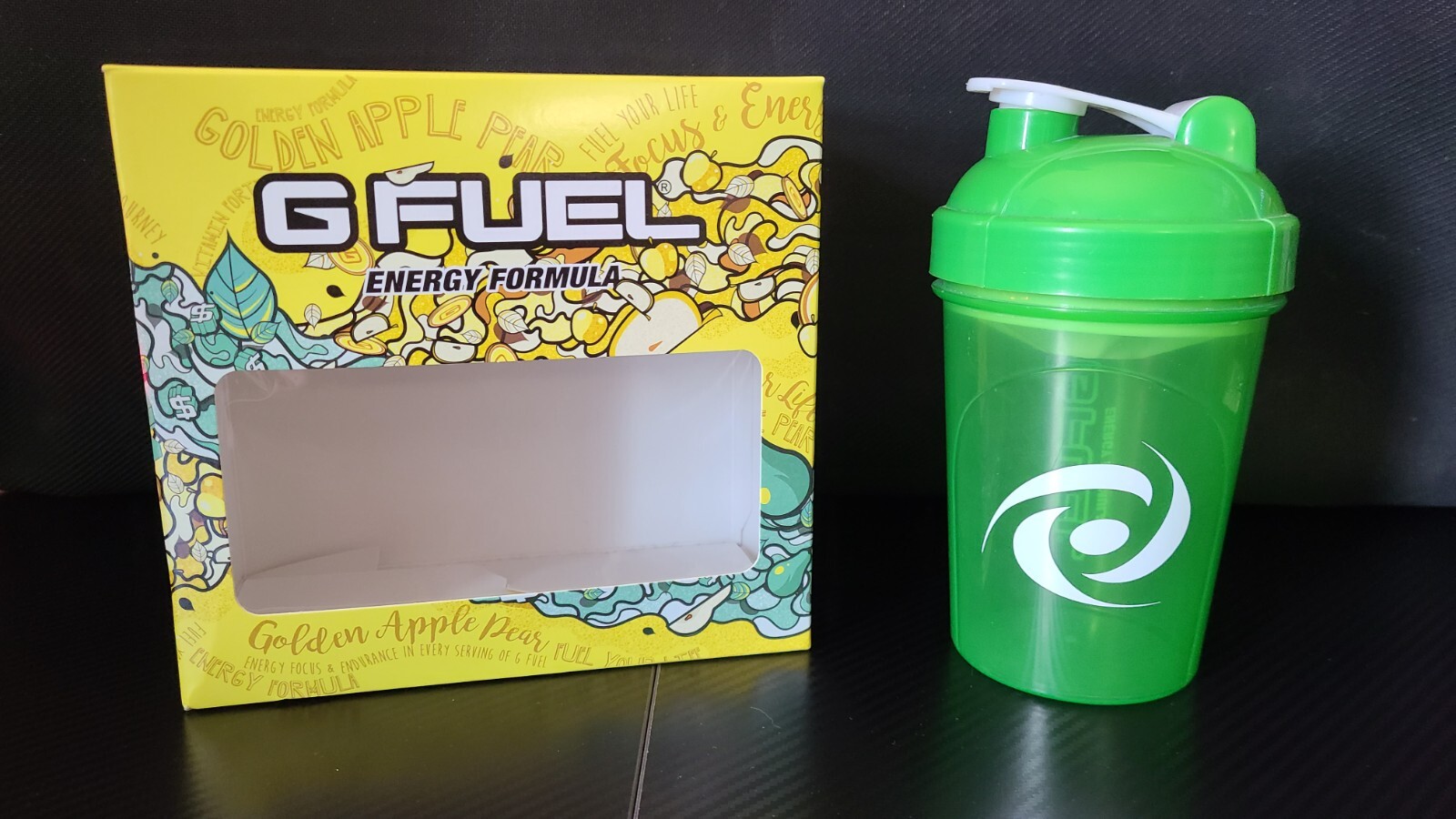 Gfuel Golden Apple Pear Gfuel Collectors box with Shaker