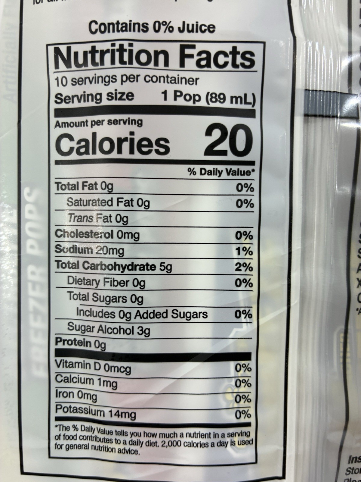 5 Packs (50 pops) Sqwincher Squeeze Electrolyte Freezer Pops Zero Sugar