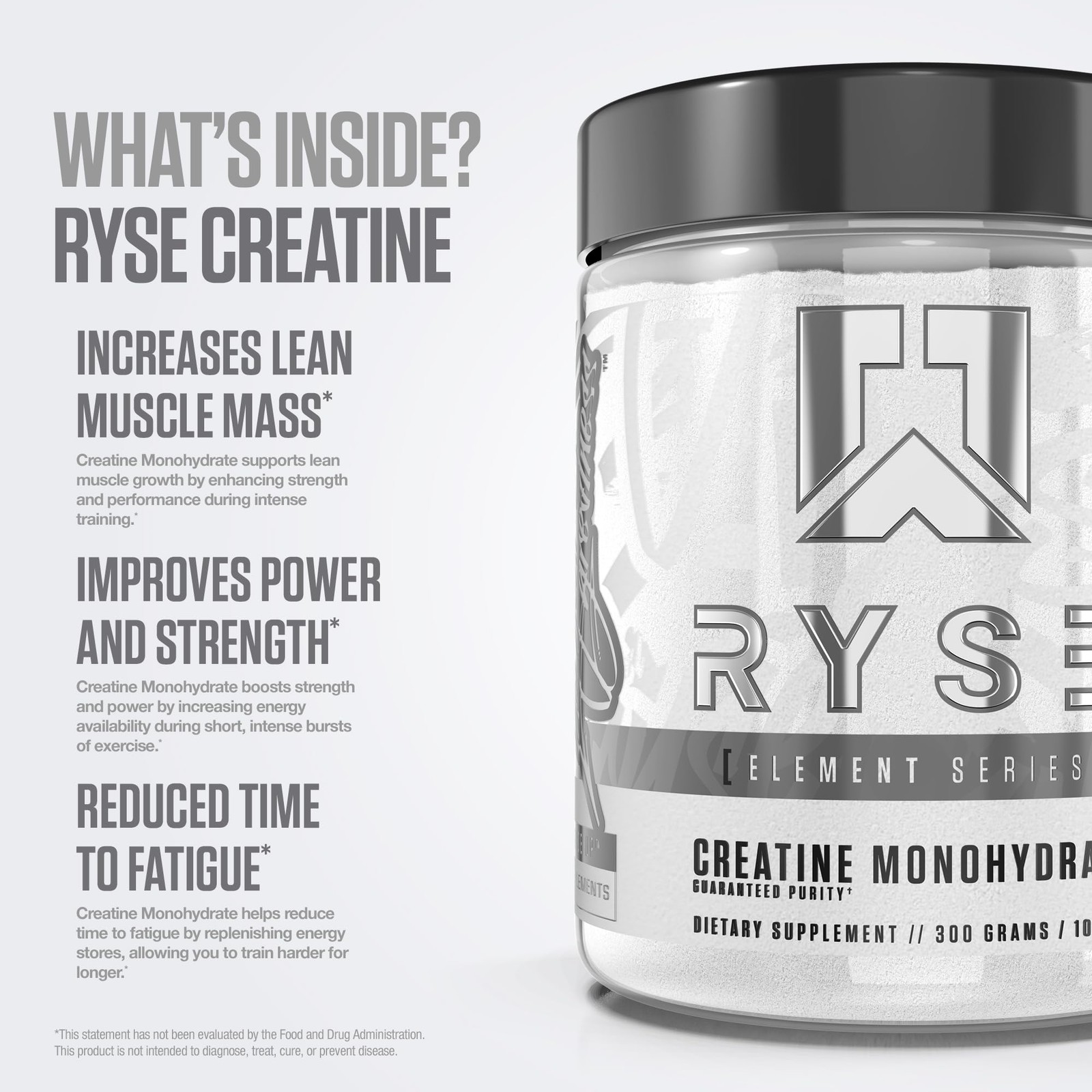Pure Creatine Monohydrate Supplement 10.6 Ounce Muscle Growth Performance Fuel
