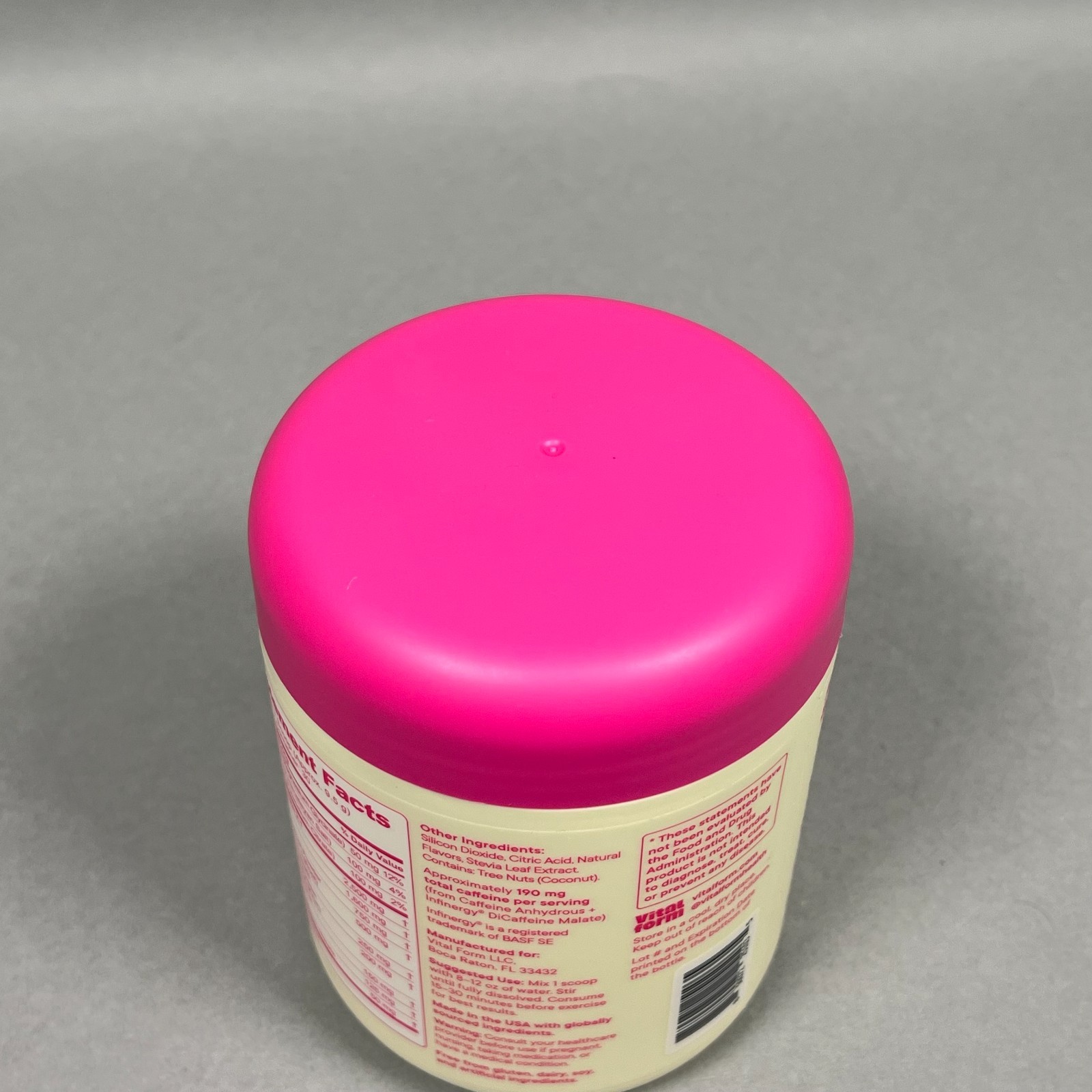 VitalForm Women’s Pre Workout Powder Raspberry Dragonfruit Sugar-Free Vegan 2028