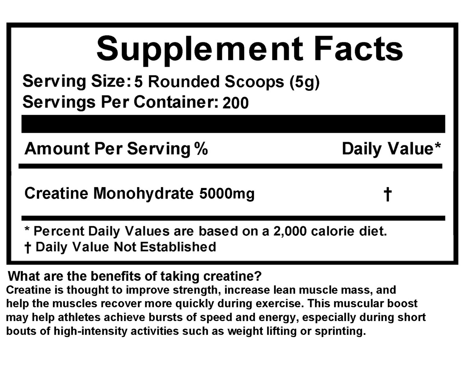 Creatine Monohydrate 100% Pure Powder 4000g (8.8 lb) Micronized by FDC NUTRITION