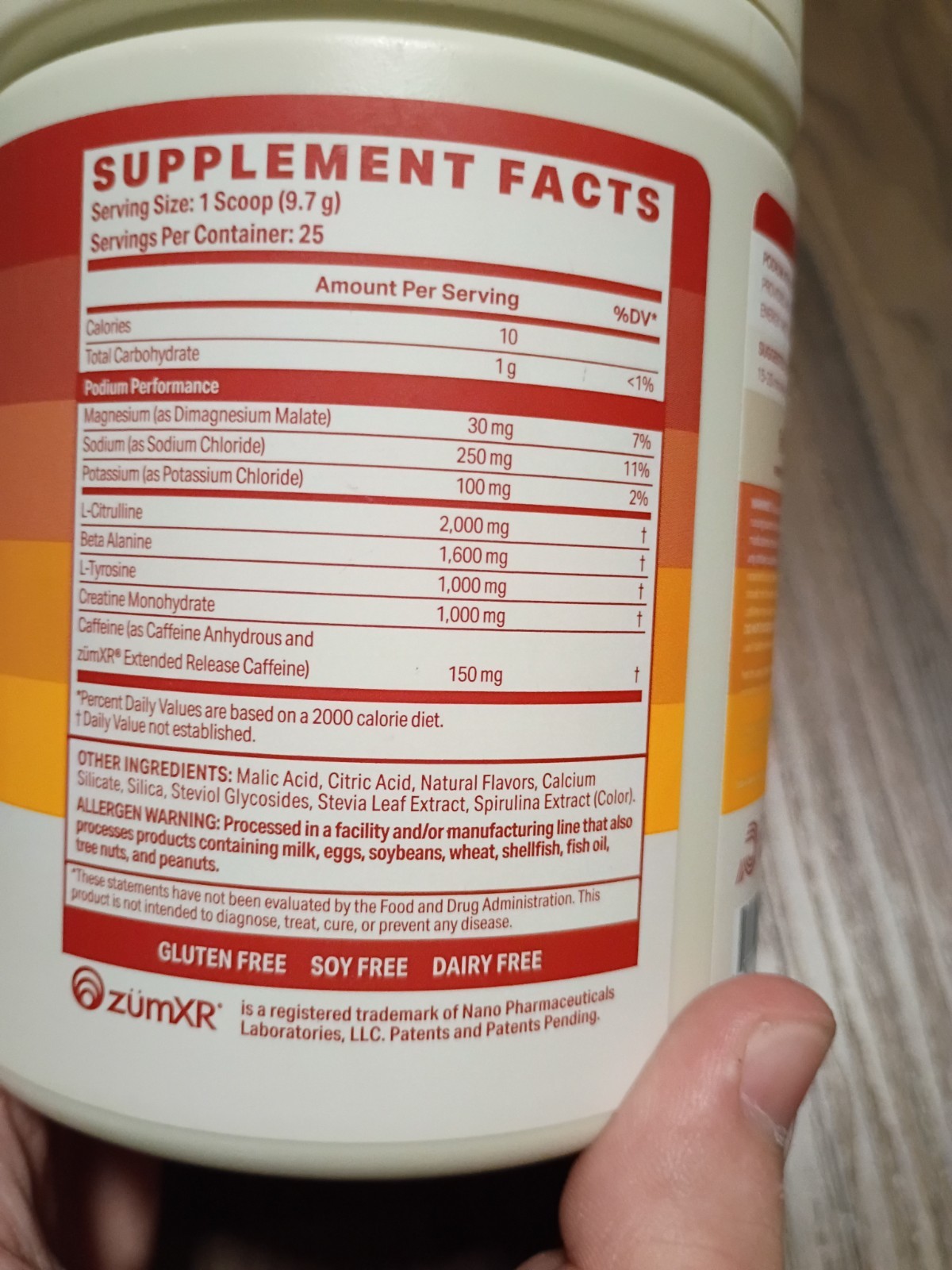 PODIUM Athlete Pre-Workout Blue Raspberry Sealed Exp 01/26 Energy Supplement