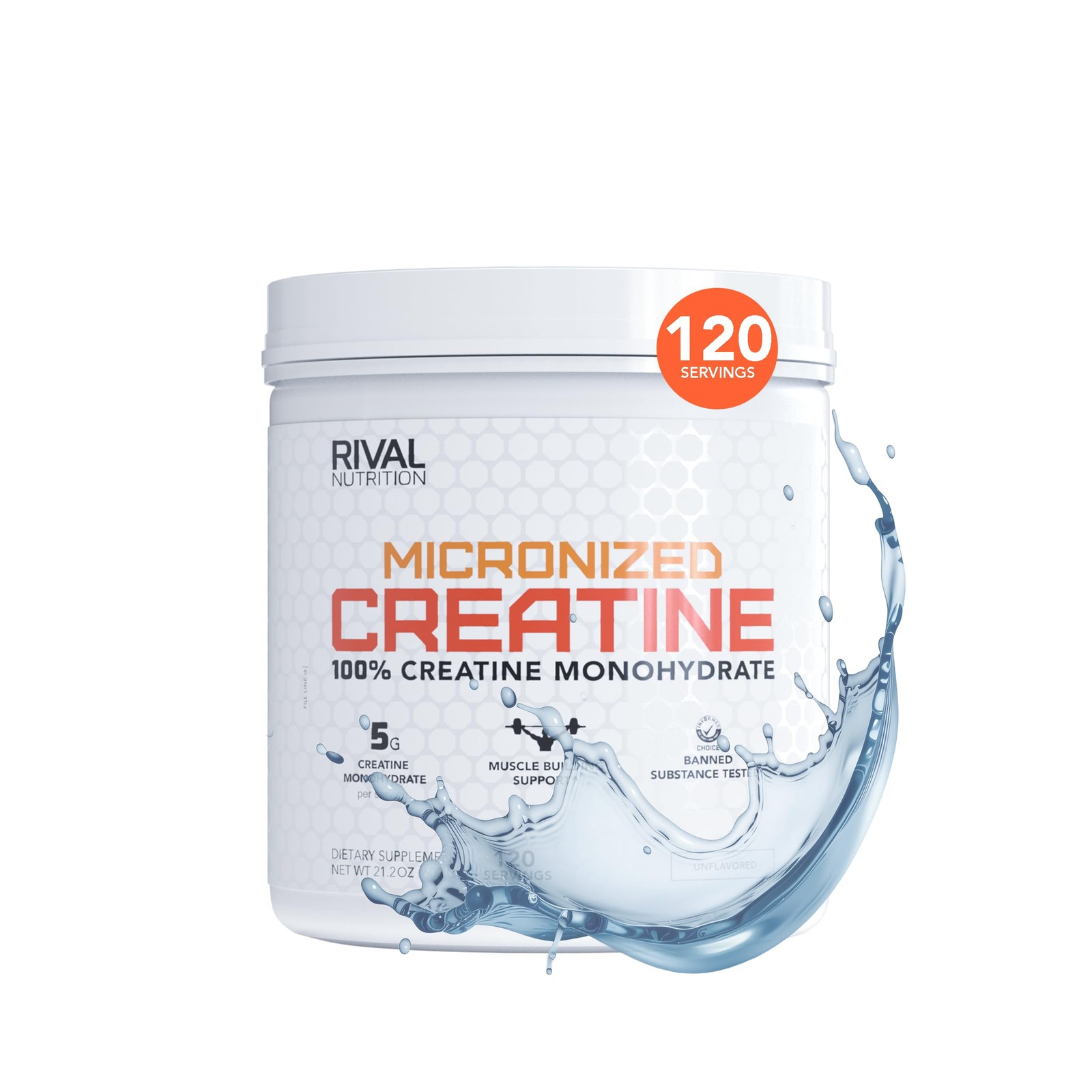 Micronized Creatine I 100% Creatine Monohydrate Powder I Unflavored, 120 Serv…