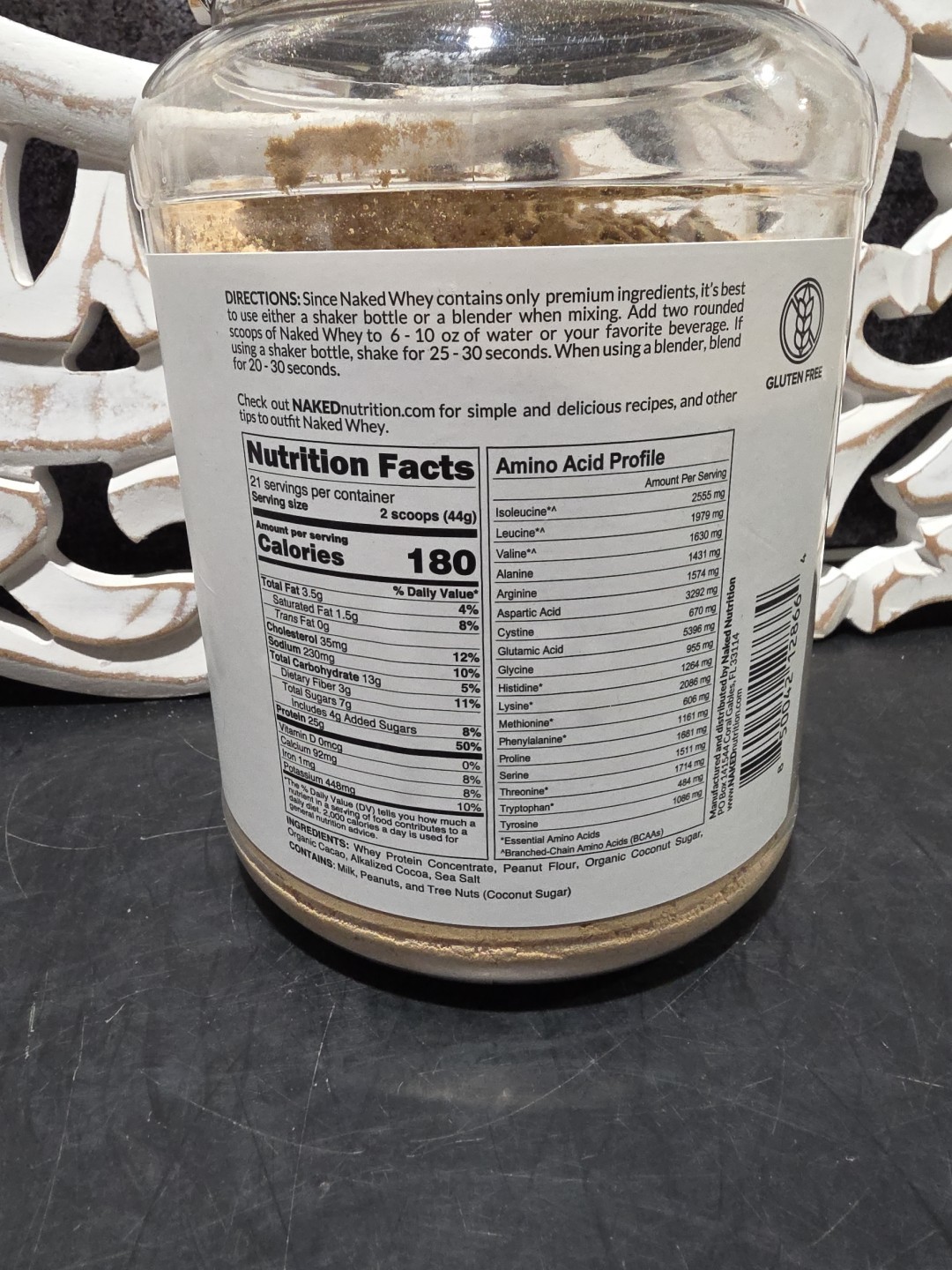 NAKED Whey Protein Powder Chocolate/Peanut Butter. Grass-Fed Organic 24 Servings