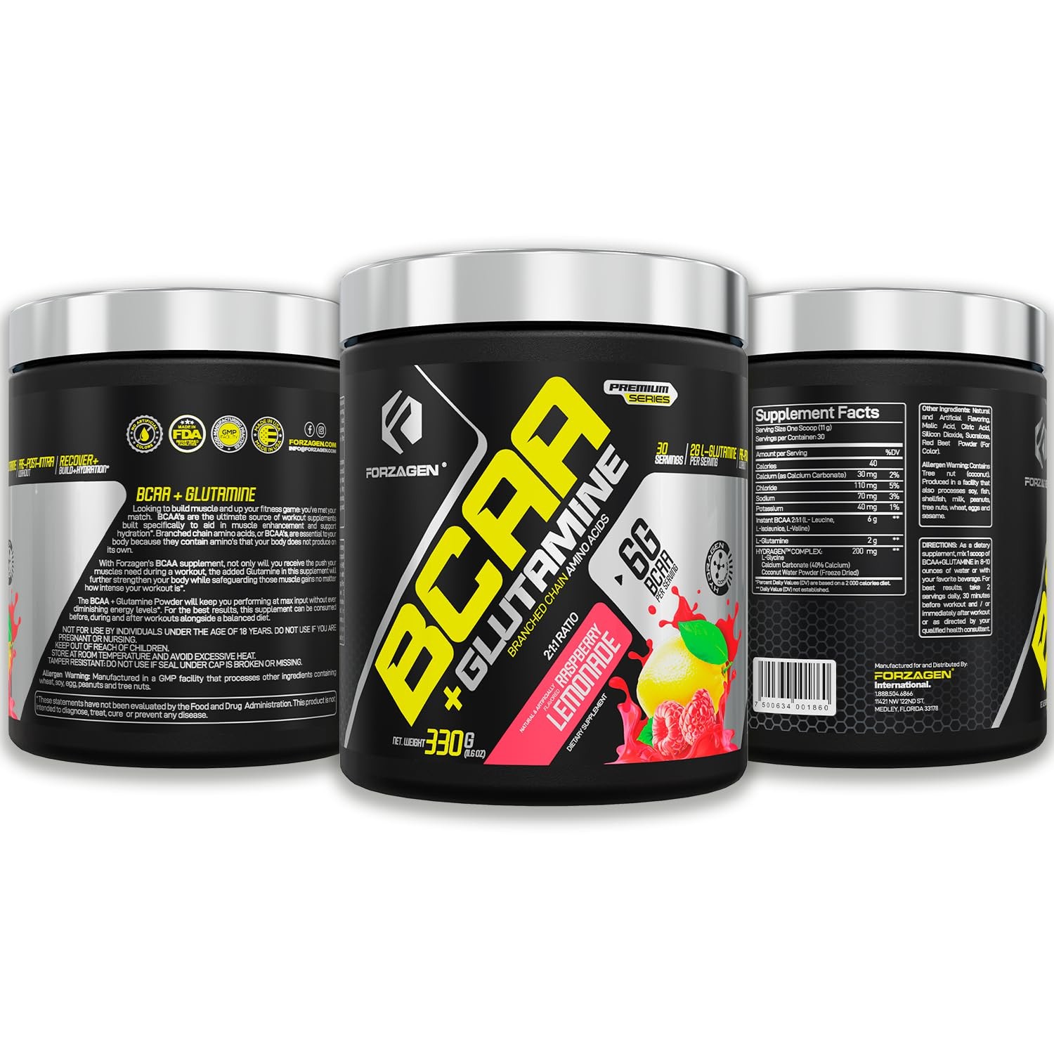 Forzagen BCAAS Amino Acids Powder with Glutamine BCAA Powder, Branched Chain …