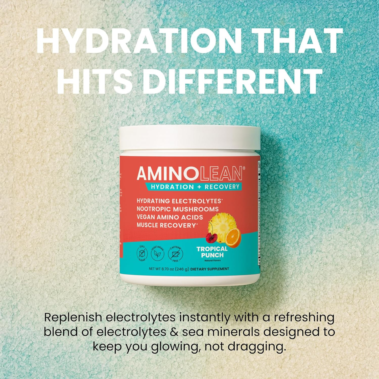 Aminolean Hydration + Amino Acids Recovery System – BCAA + Electrolytes Powder f