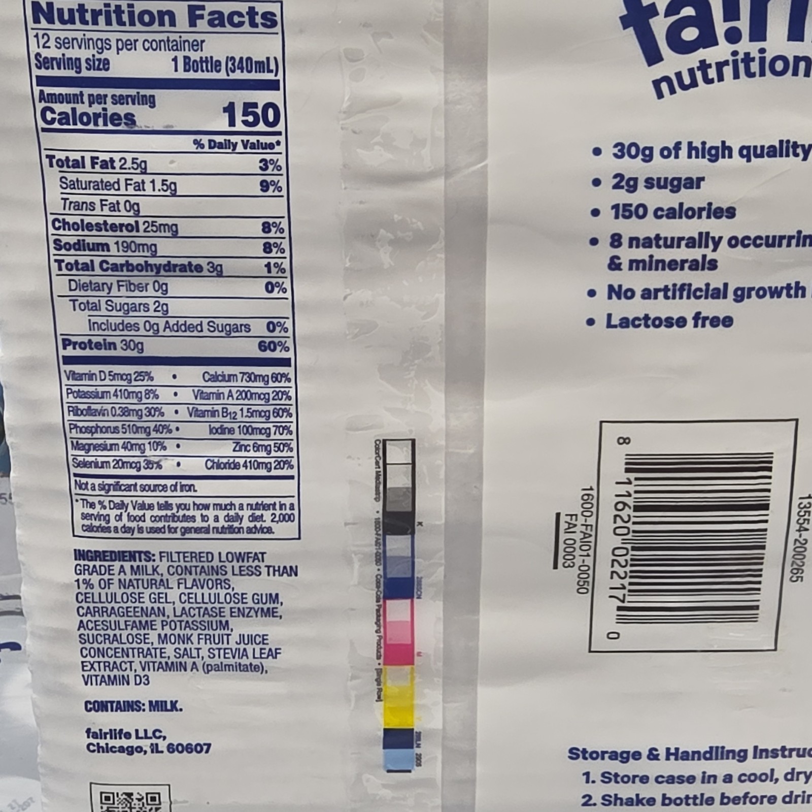 fairlife Nutrition Plan Vanilla Protein Shake 30g Lactose-Free 12pk 11.5oz
