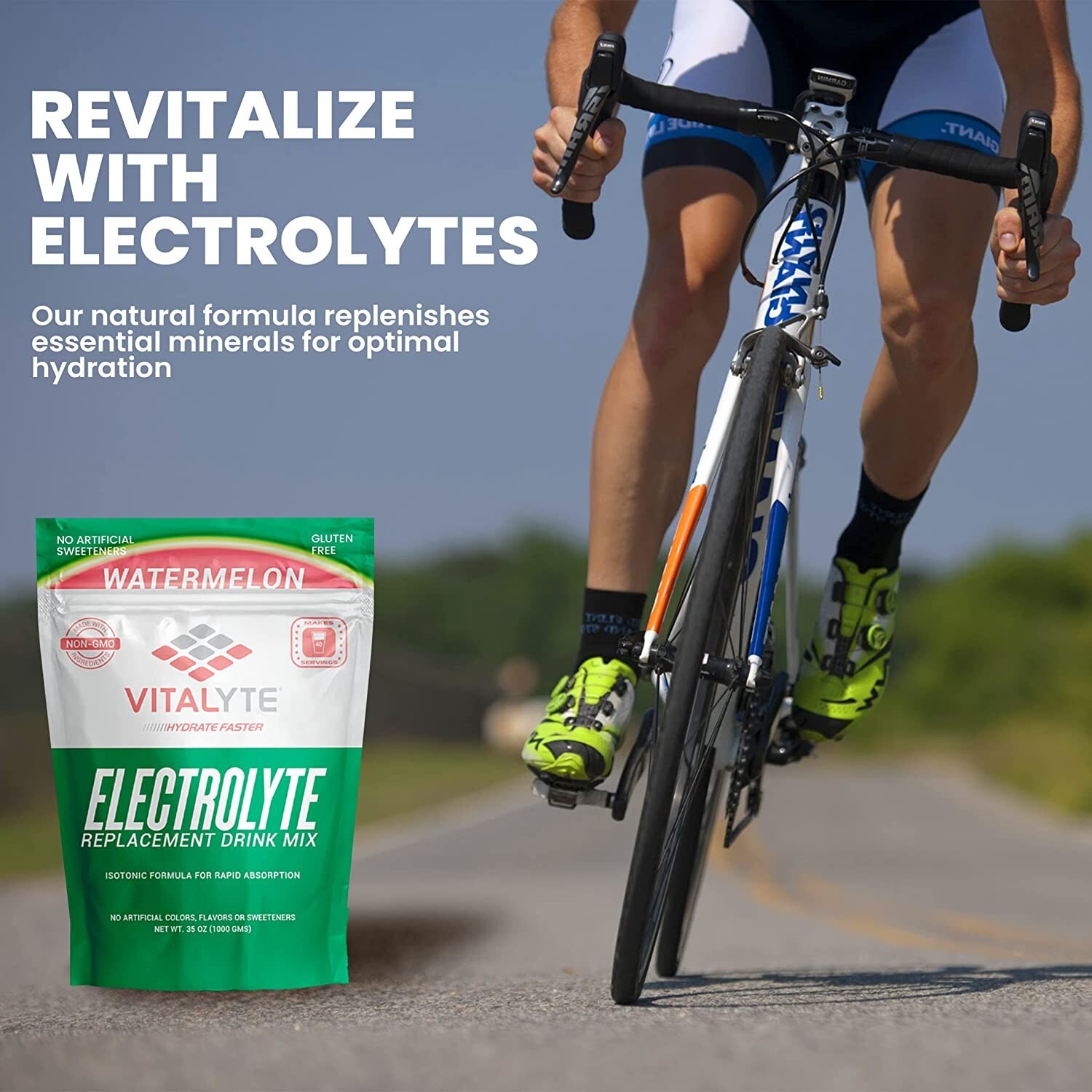 Vitalyte Electrolyte Powder Drink Mix Bundle, Pouch + Packets, Watermelon Flavor