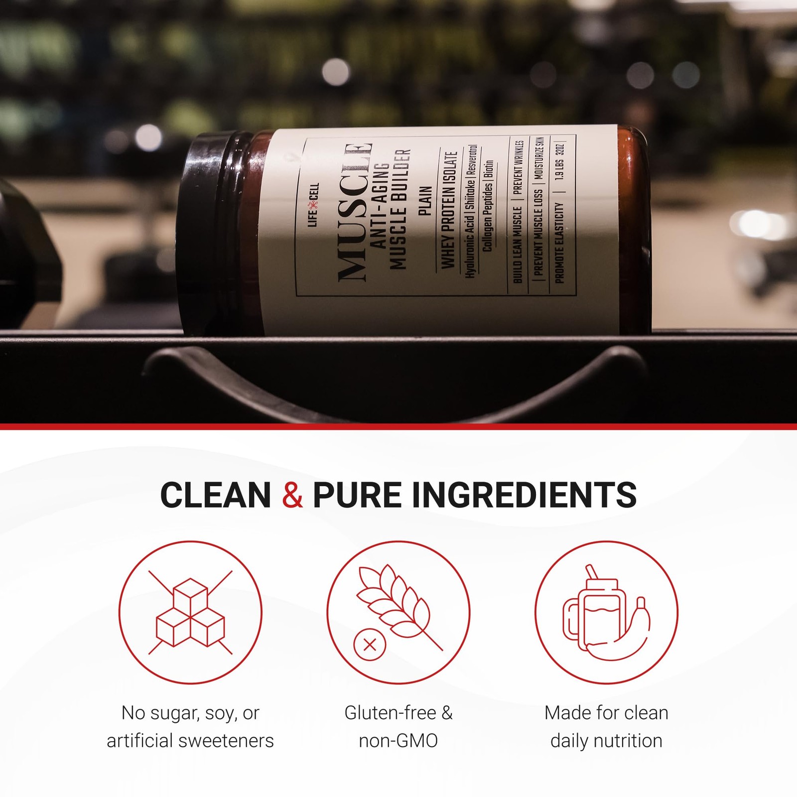LifeCell Whey Protein – Anti-Aging Muscle Builder with Shiitake 600 Gram