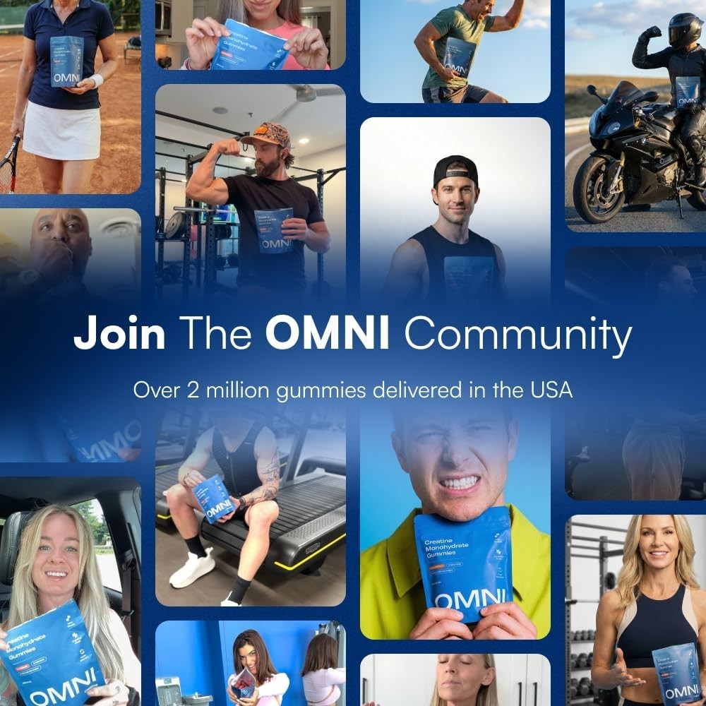 Amazing Omni Creatine Monohydrate Gummies (Peach) 30 Servings -Few Units Left