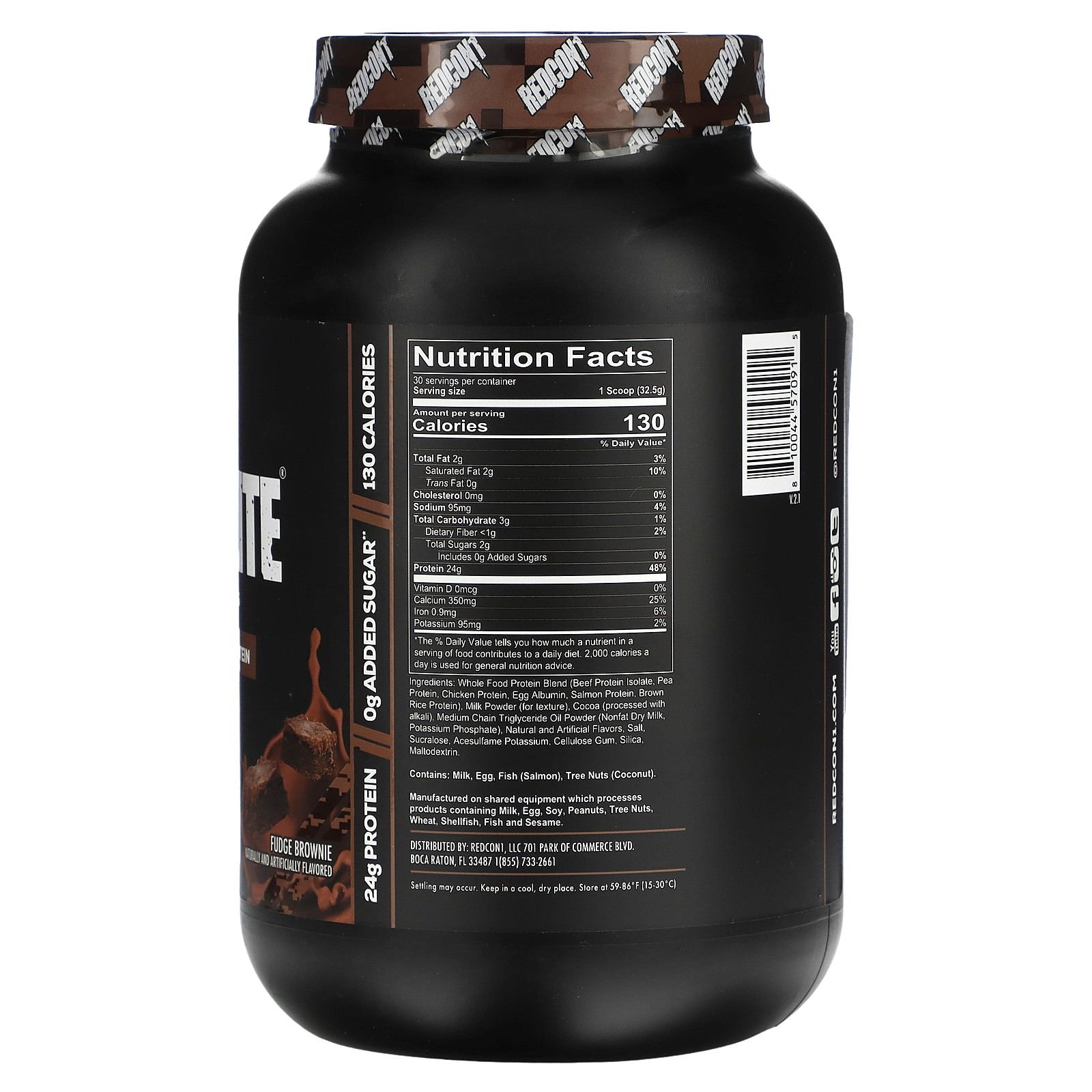 MRE Lite, Whole Food Protein, Fudge Brownie, 2.15 lbs (975 g)
