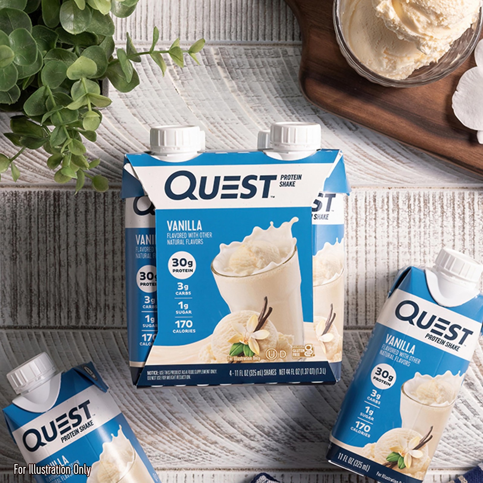 Quest Nutrition Ready to Drink Vanilla Protein 132 Fl Oz (Pack of 1), cream