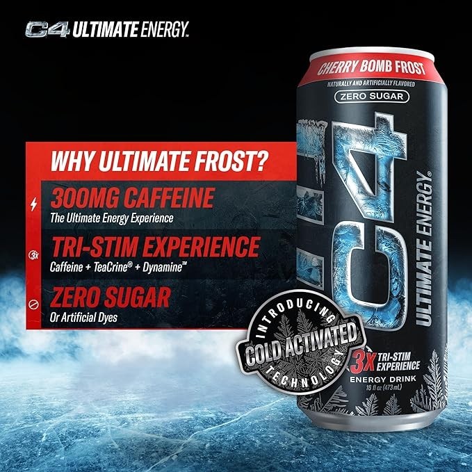 Cellucor C4 Ultimate | Pre Workout Cherry Bomb Frost (Pack of 12) 16oz