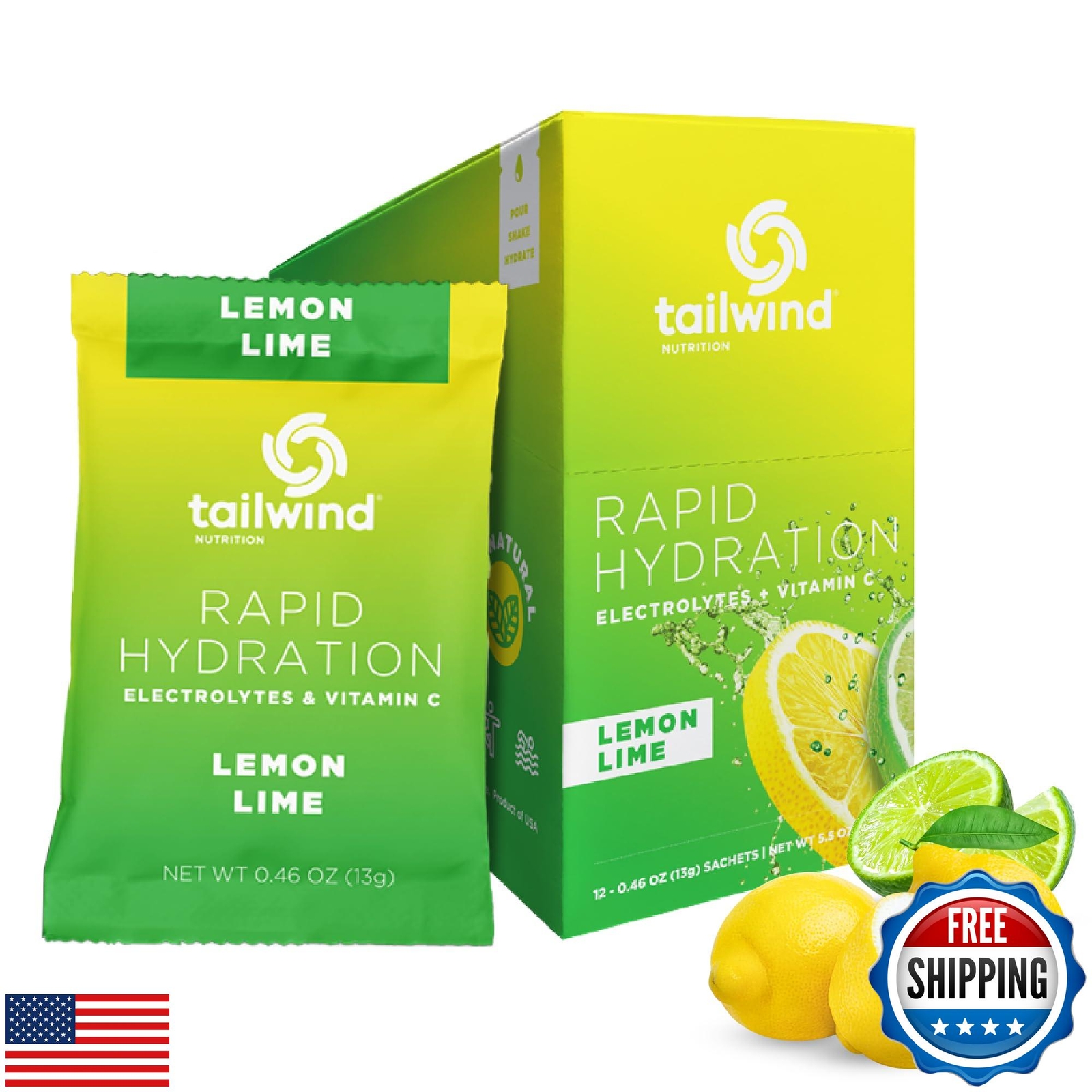 Tailwind Nutrition Rapid Hydration Carbohydrate and Electrolyte Powder, Vitam