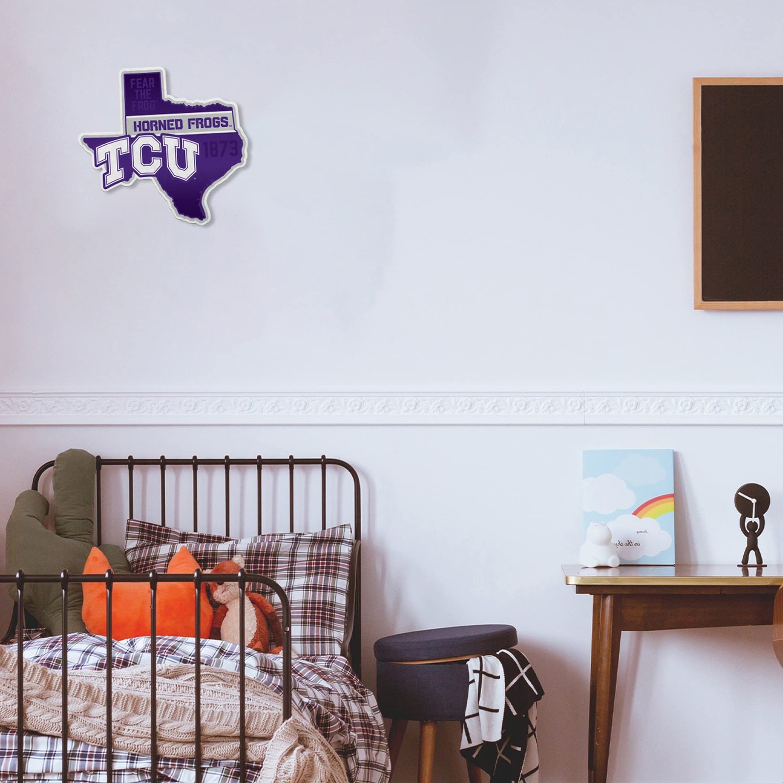 Rico Industries NCAA TCU Horned Frogs State Shape Cut Pennant Home and Away