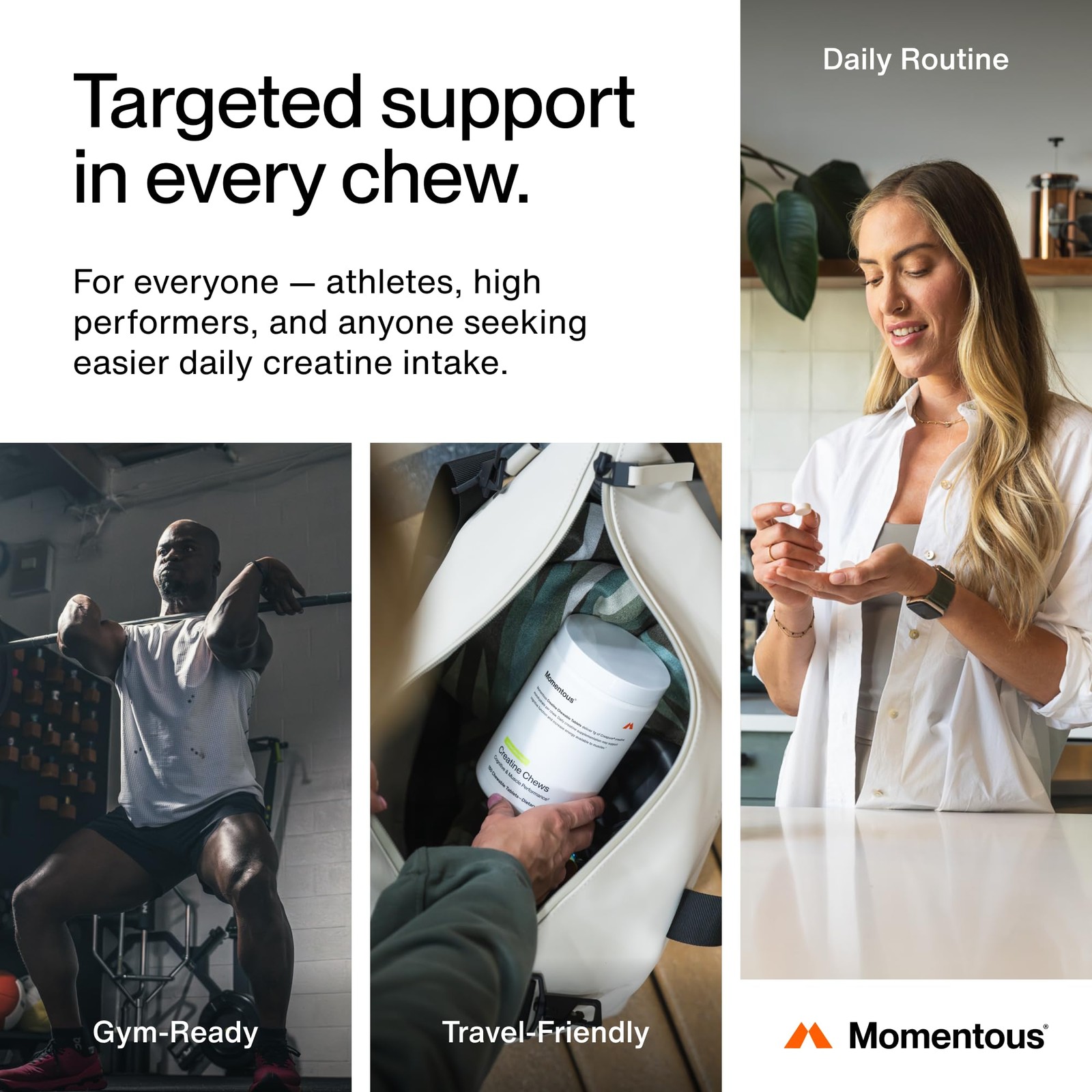 Momentous Creatine Chews – Creapure Creatine Monohydrate – Supports Strength,…