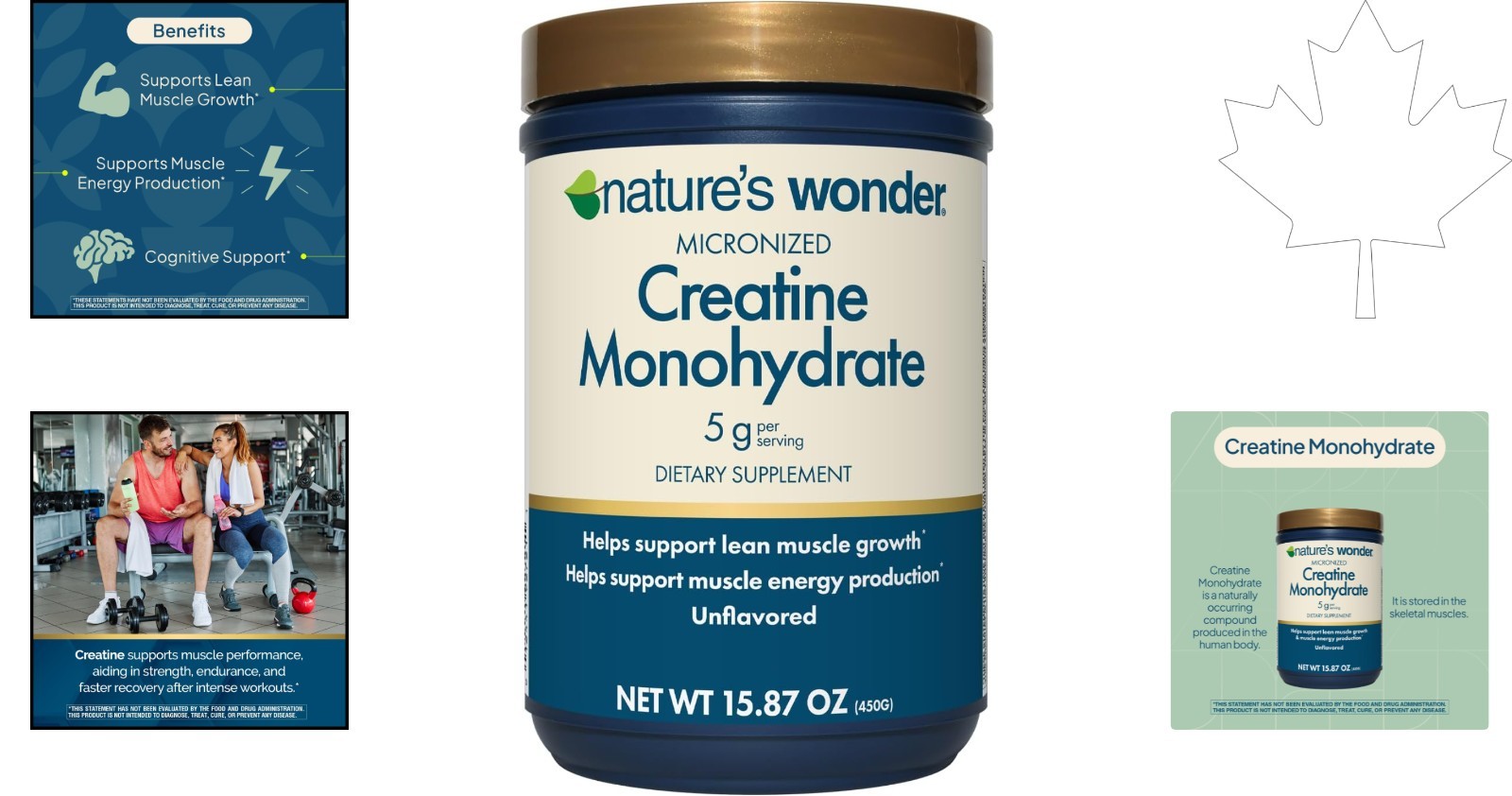5g Micronized Creatine Monohydrate Powder, 90 Servings – Unflavored, Gluten-Free