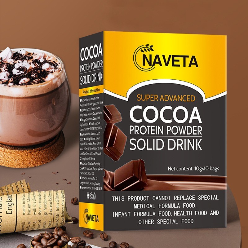 Cocoa Protein Powder Solid Drink Gain Muscle Weight 10 G X 10 Sachets