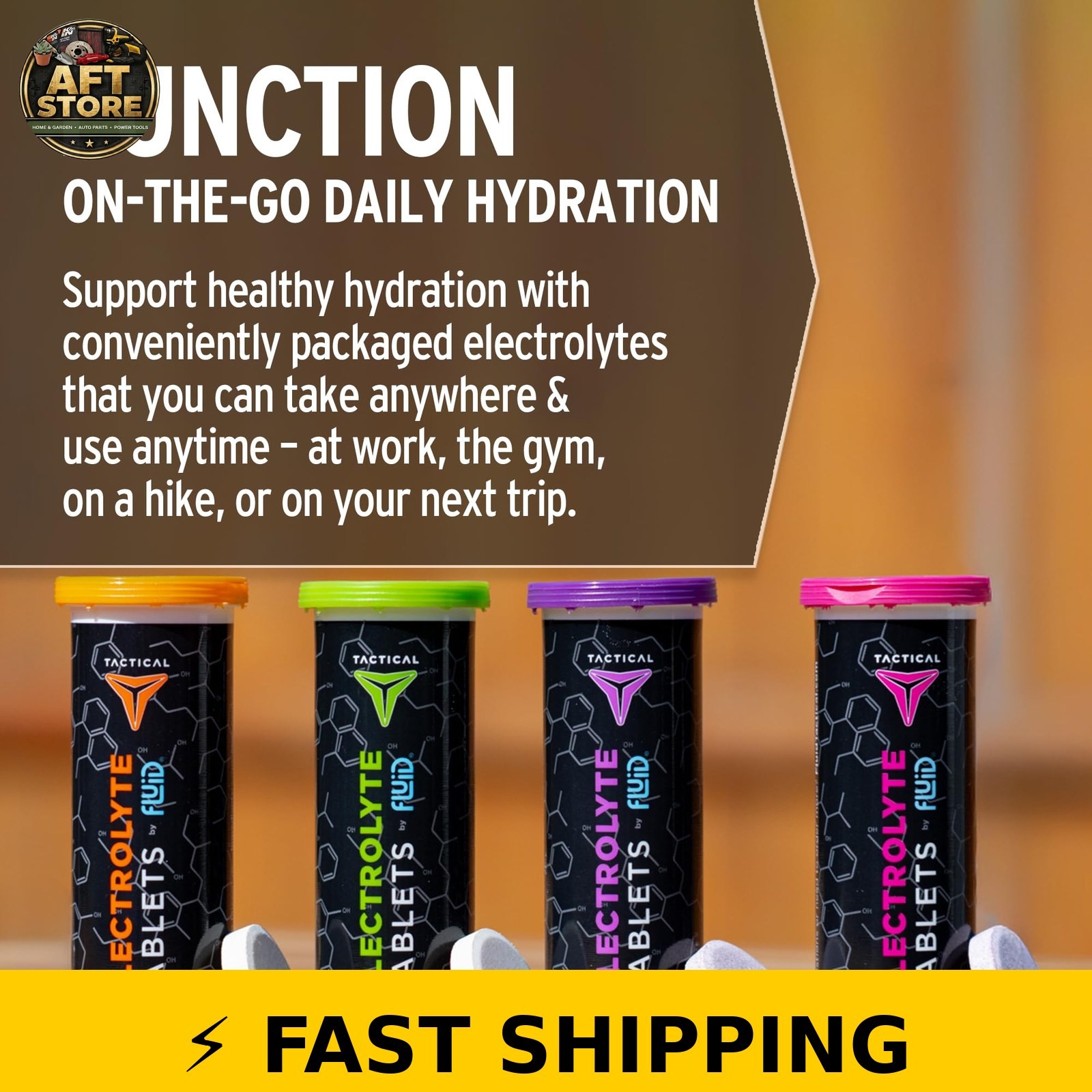 Fluid Tactical 40 Count Effervescent Electrolyte Tablets Variety Pack