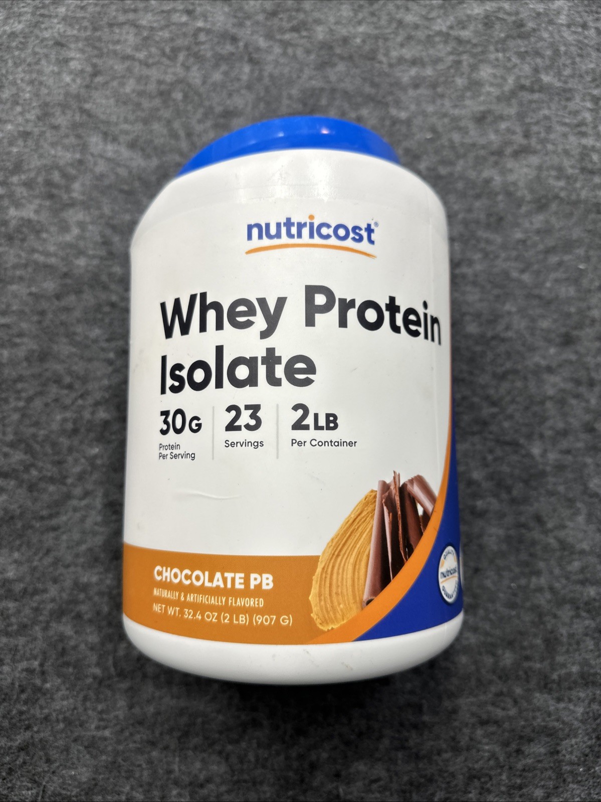 Nutricost Whey Protein Isolate (Chocolate Peanut Butter, 2 Lb) Protein Powder