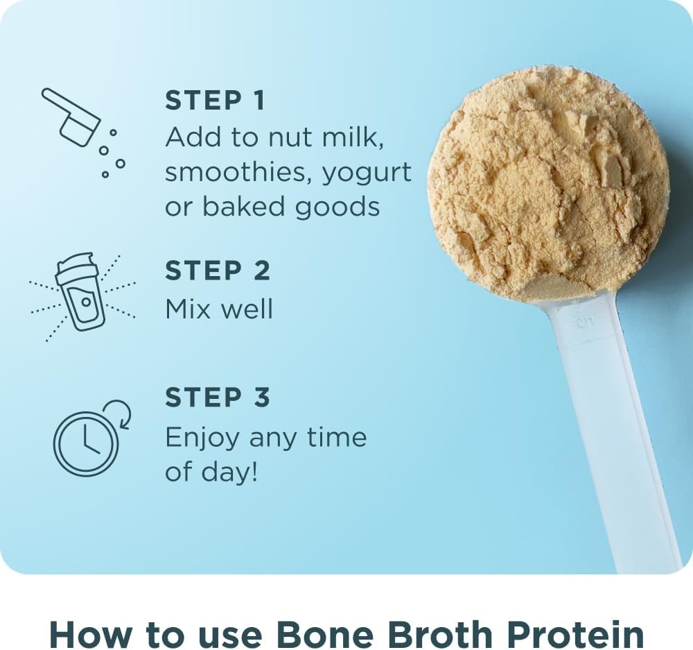 Ancient Nutrition Bone Broth Protein Powder 20g Collagen Peptides Vanilla 15