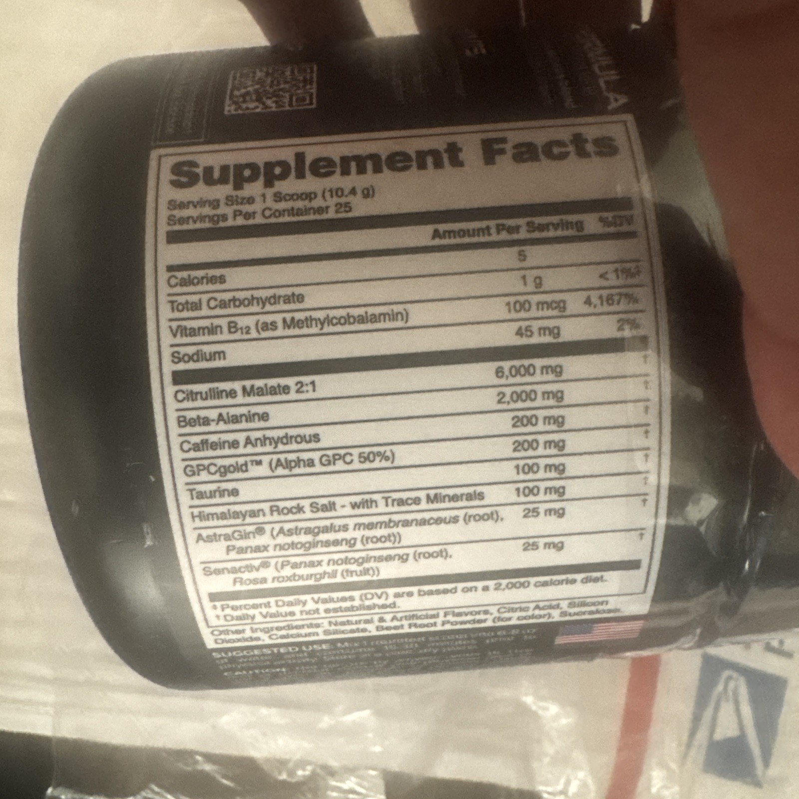 Bucked Blood Razz Energy Support Powder – 8.68oz. Exp 5/27 And Later