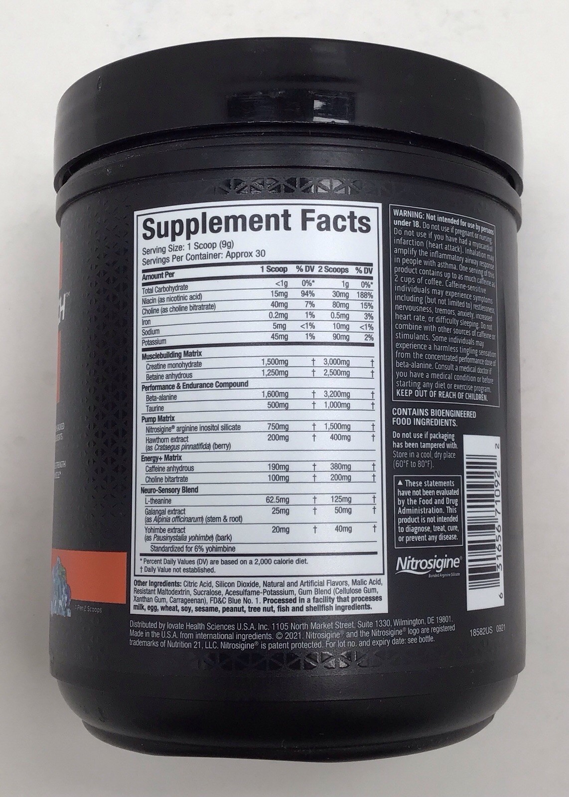 2X MUSCLE TECH VAOPR 5X PRE-WORKOUT BLUE RAZZ 9.4 OZ EACH EXP 01/2027 OR BETTER