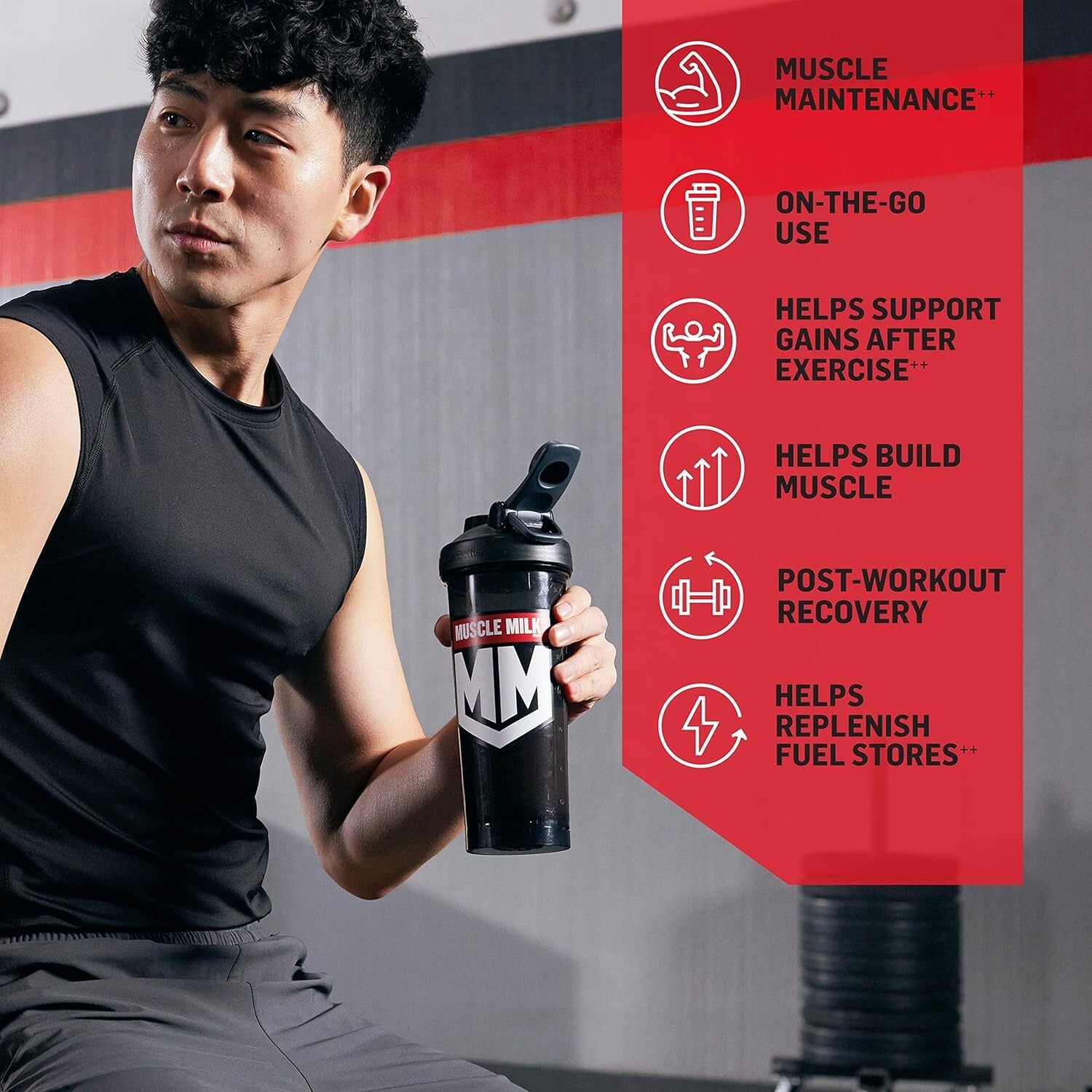 Muscle Milk Gainer Protein Powder Supplement, Vanilla Creme 32g Protein, 5 Pound