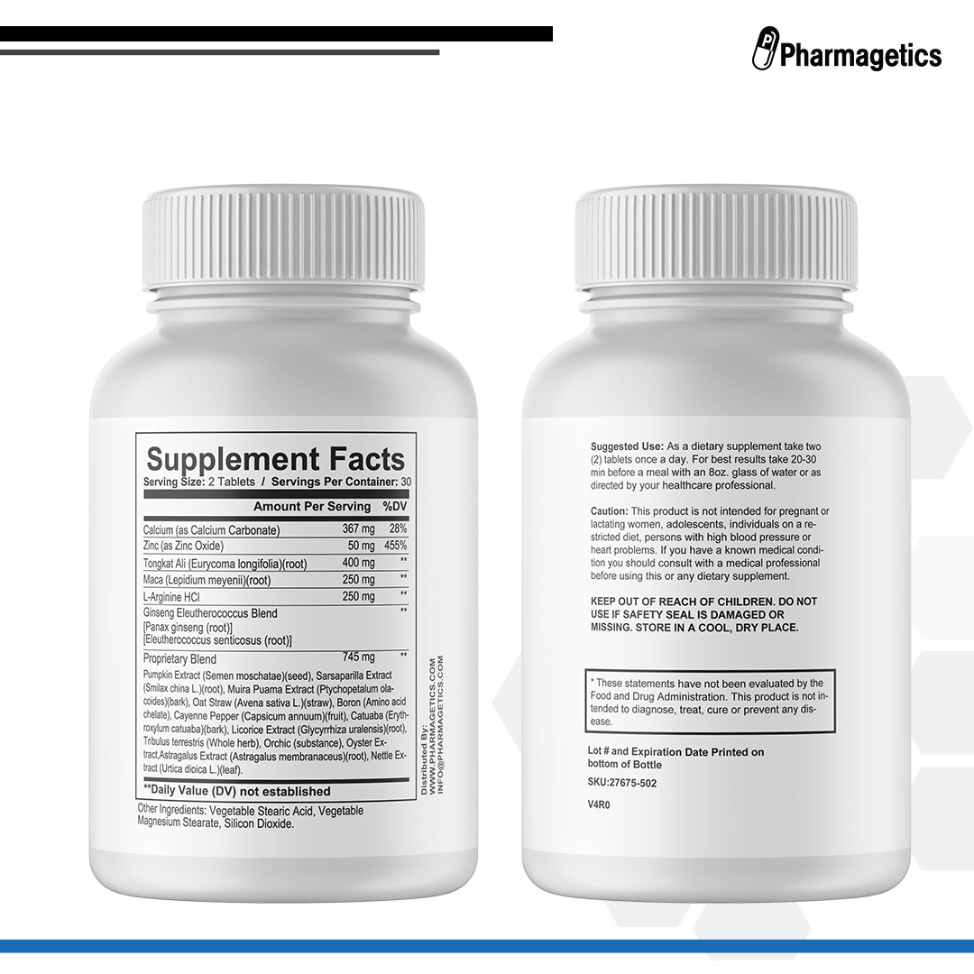 Androxene – Male Virility Support – 2 Bottles – 120 Tablets