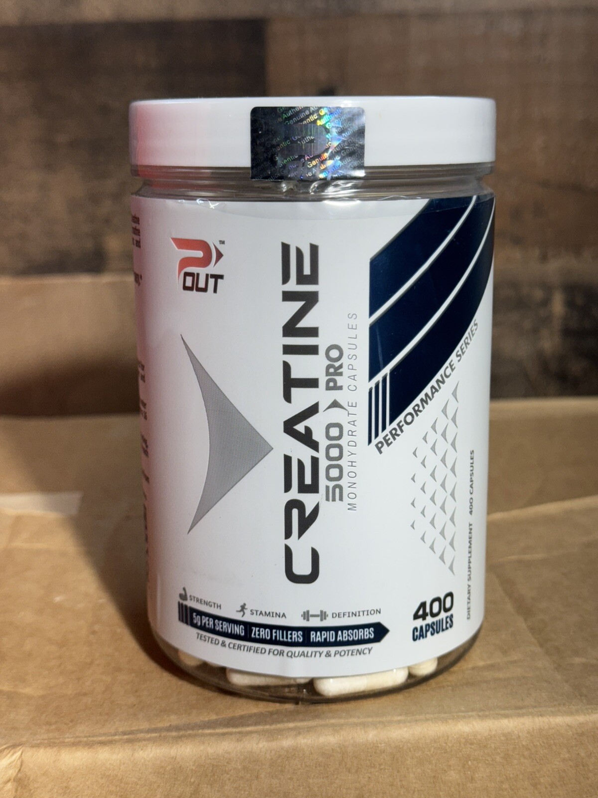 P-Out Performance Series Creatine 5000mg Capsules 80 Servings, Made in USA NEW