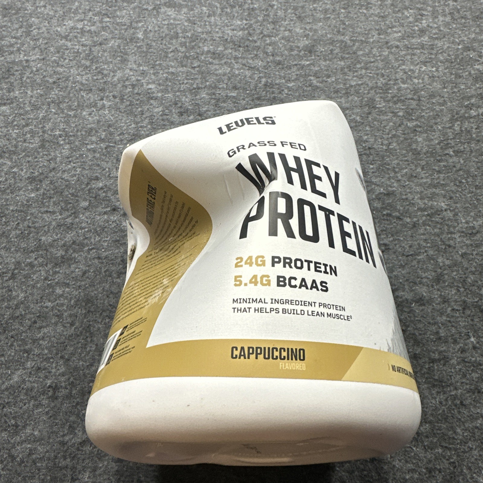 Levels Whey Grassfed Protein Powder, Cappuccino, 5 lb, 24g Protein 10/27 Dented