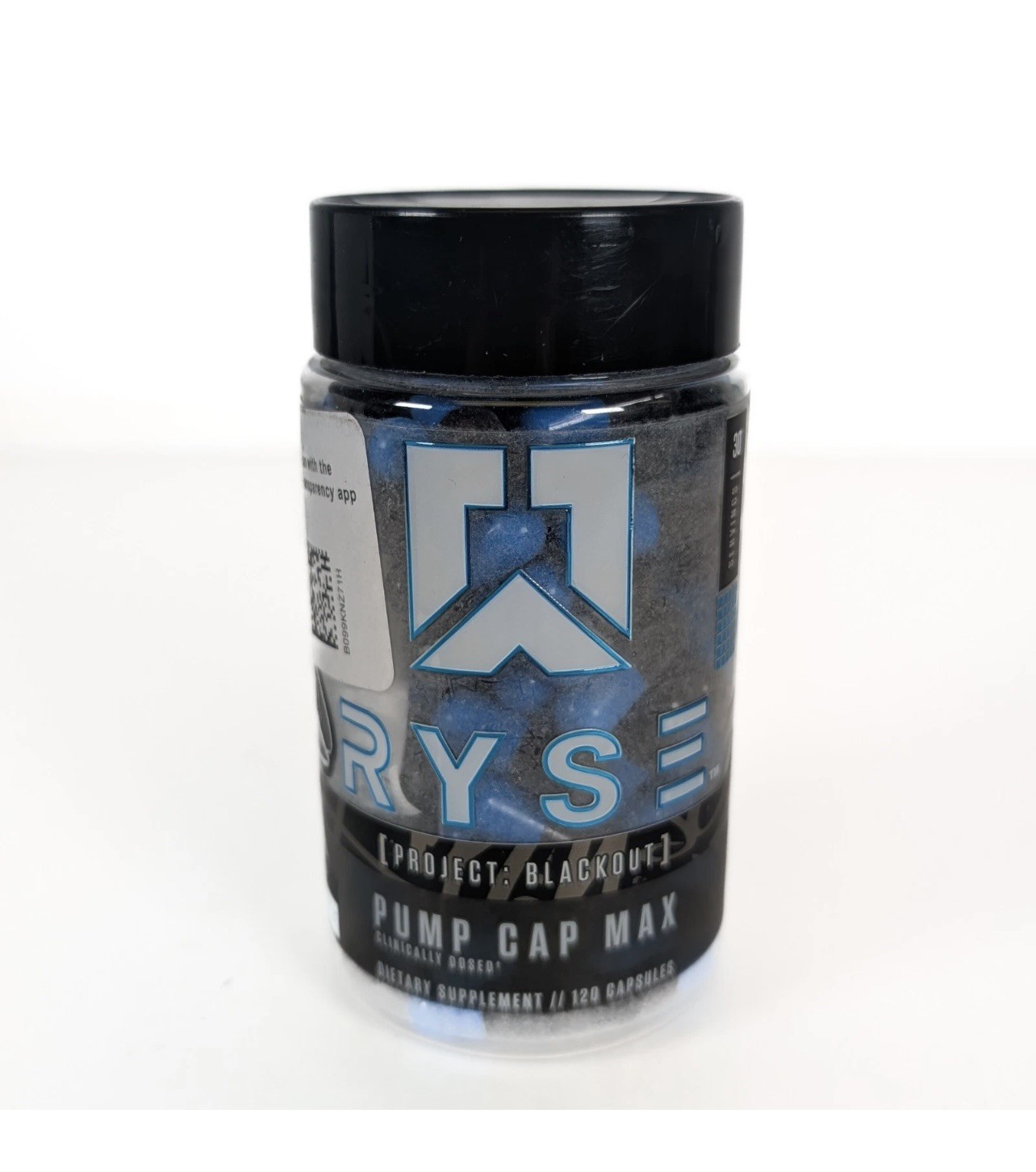 RYSE Project Blackout Pump Cap Max 120 Capsules Exp: 07/26