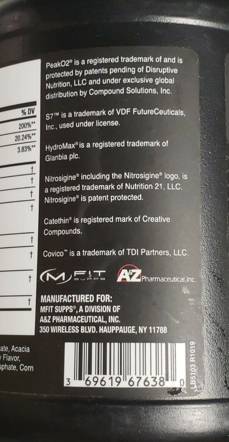 MFIT SUPPS – HAZARD Non-Stimulant Pump Formula – Raspberry Lemonade – Exp 2/2026