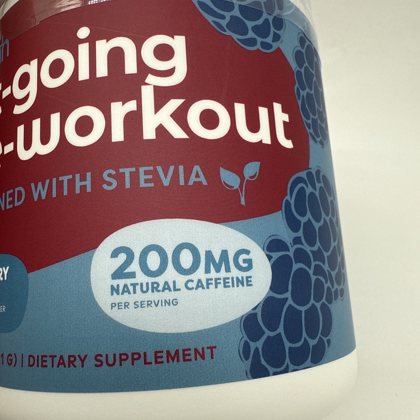 Wellah Get-Going Pre-Workout Drink Mix Blue Raspberry Natural Caffeine Exp 10/28