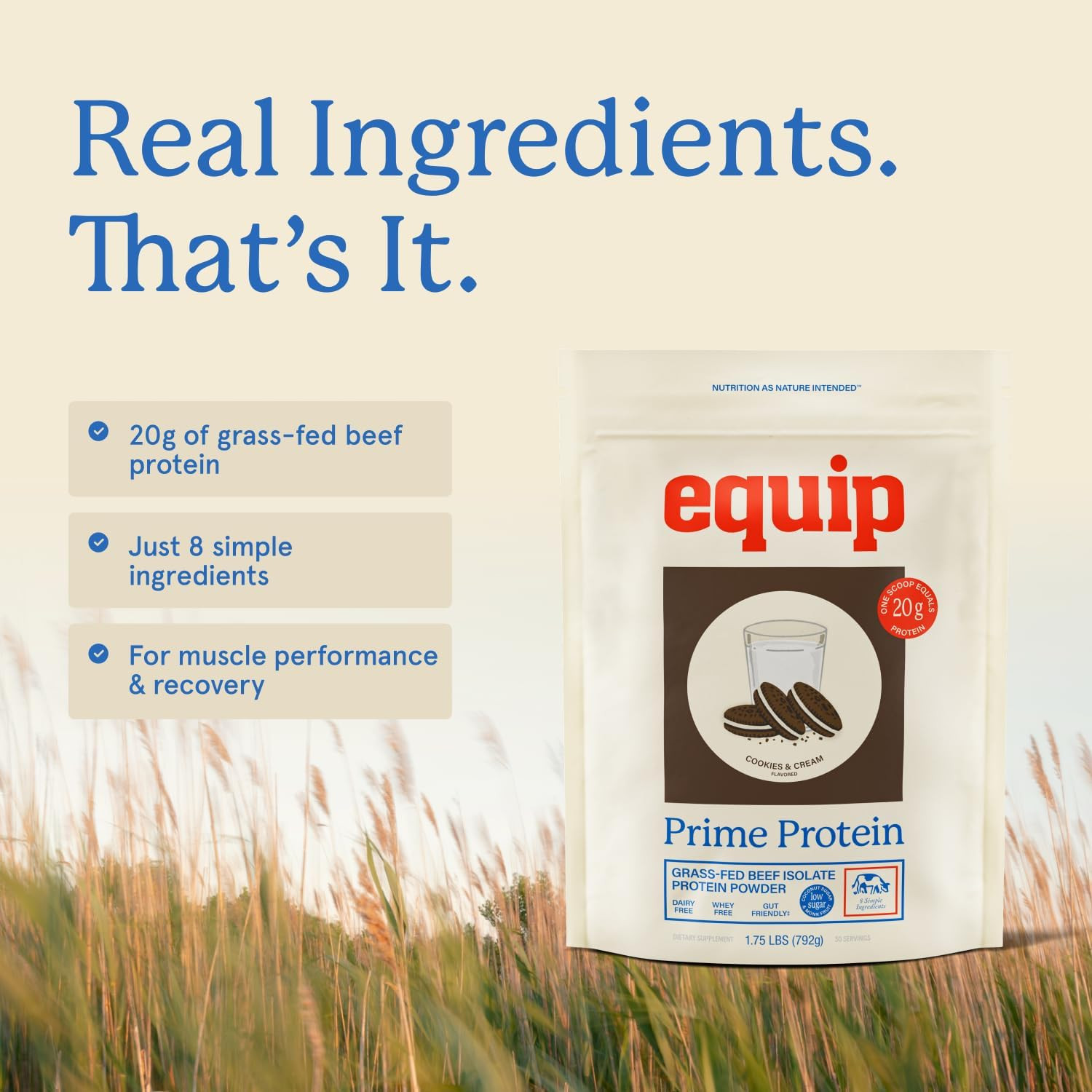 Prime Cookies & Cream Protein Powder – Gut-Friendly, Low Sugar Protein Shake Pow