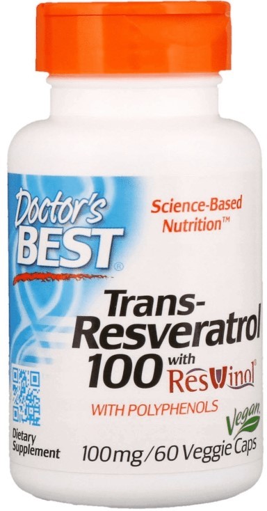 Doctor’s Best Trans-Resveratrol With Resvinol-25 100mg – 60 Vcaps