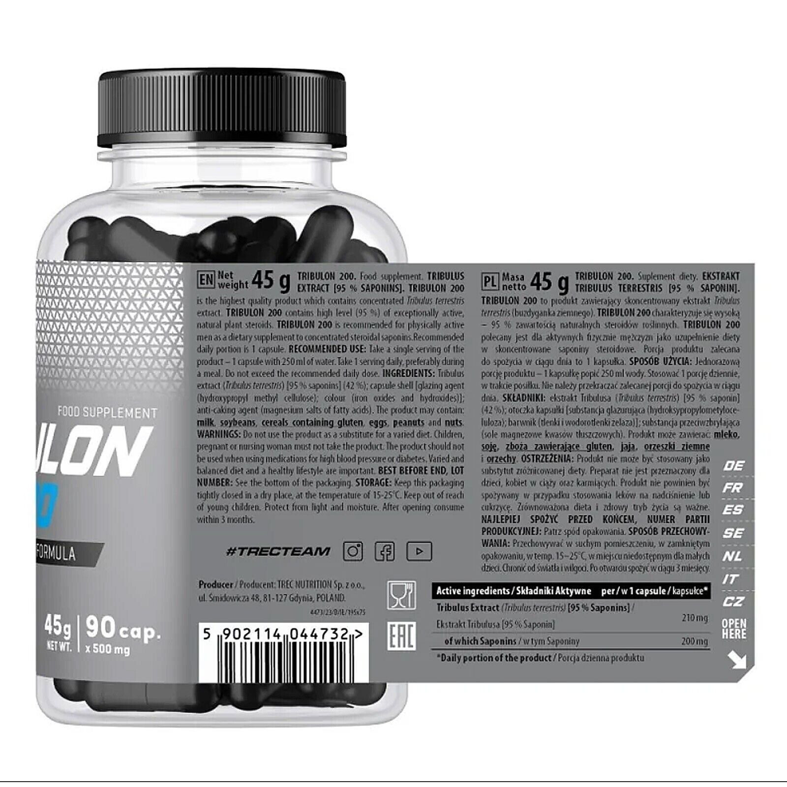TRIBULON 200 TOP Tribulus Terrestris Supplement – TESTO – Libido – Enhancer