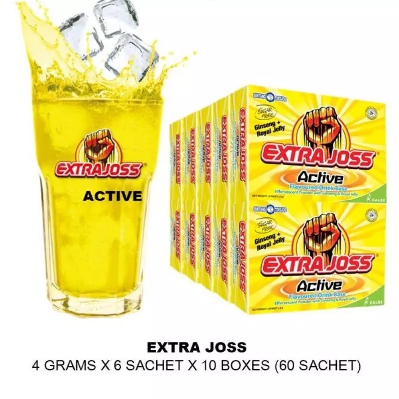 10 BOXES (60’s) EXTRA JOSS ENERGY DRINK POWDER – BOOST STAMINA (4 FLAVORS)