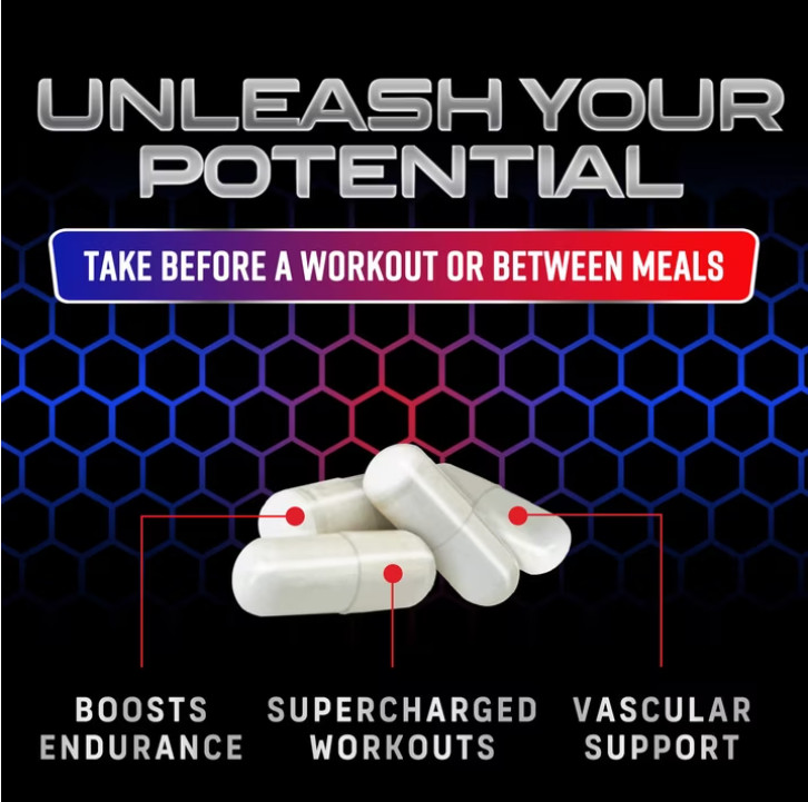 Nitric Oxide Booster 3000mg L-Arginine 3X Extra Strength Capsules