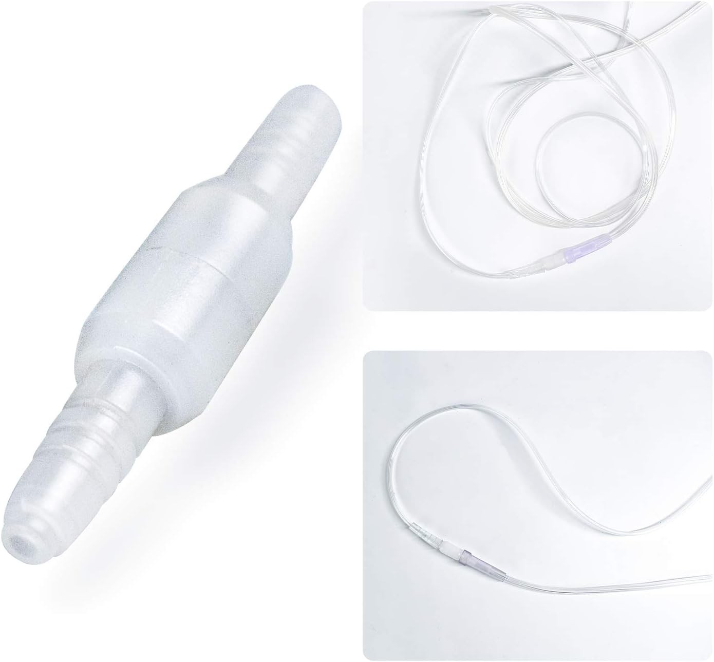 5Packs Oxygen Tubing Swivel Connector for 5 Count (Pack of 1), Transparent