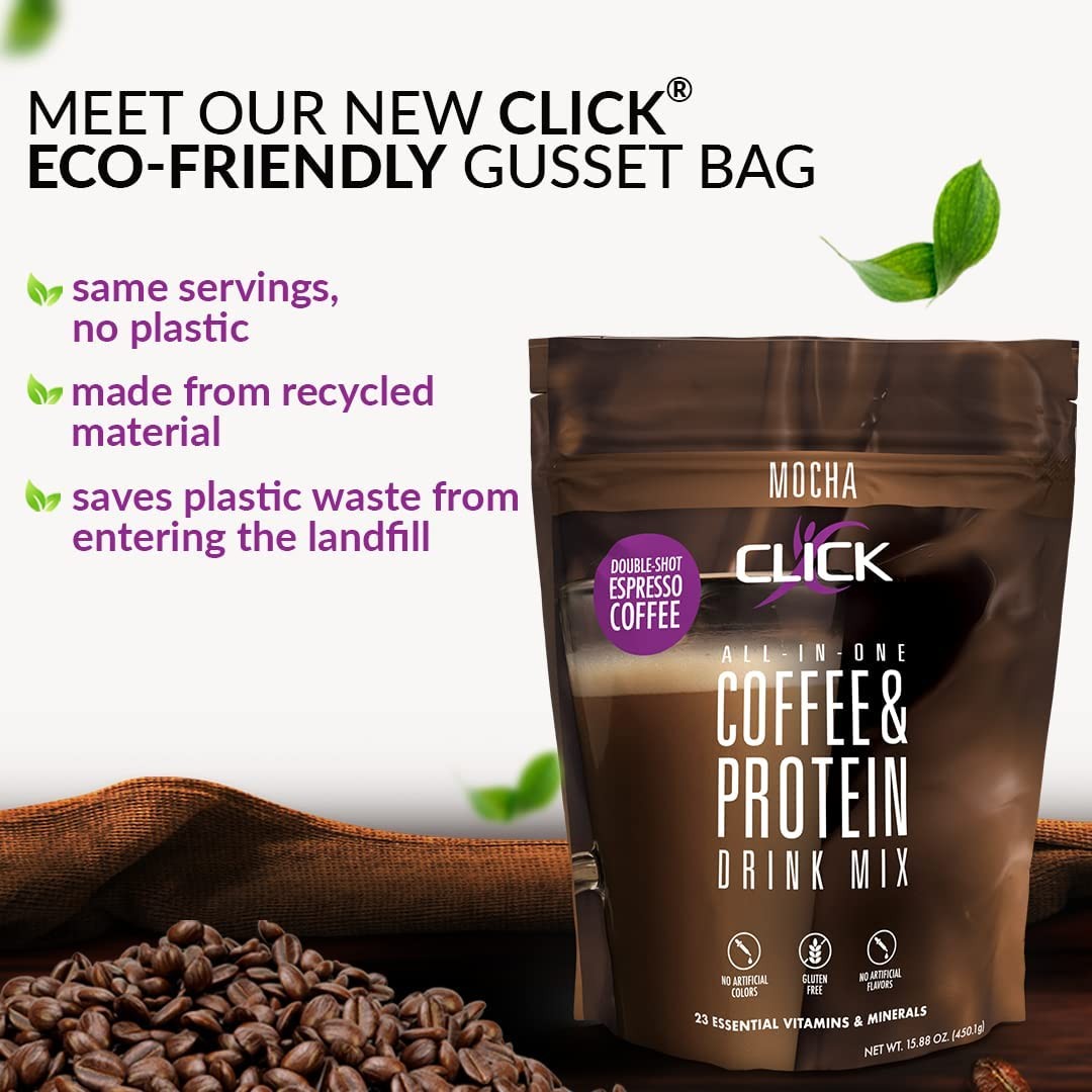 Click Coffee & Protein Powder Bag – Mocha