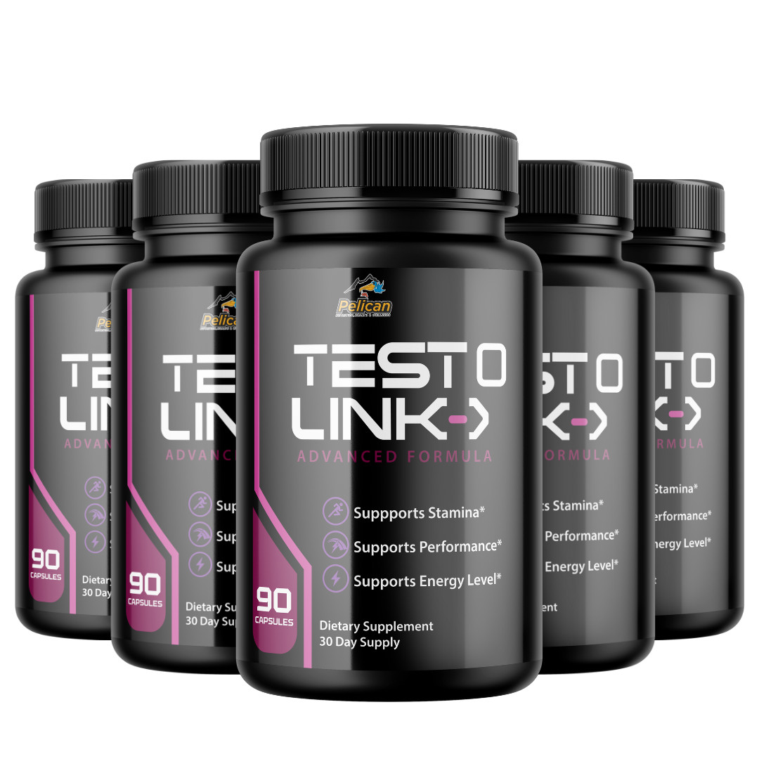 Testo Link- Bodybuilding & Men’s Health Support- 5 Bottles- 450 Capsules