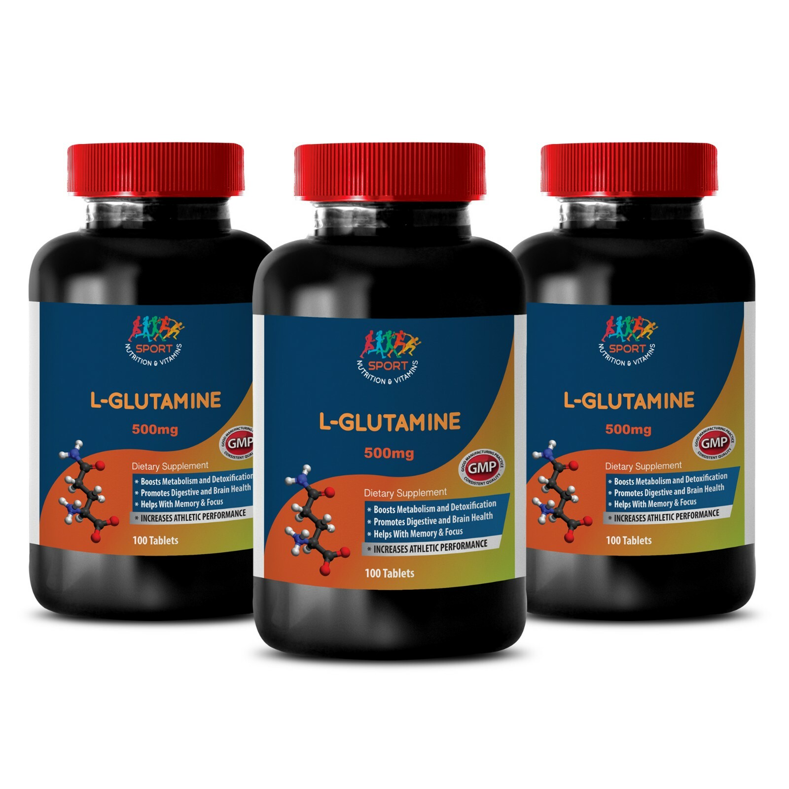 Recovery Boost – L-GLUTAMINE – Muscle Mass – Protein Creation – 3Bot 300Ct