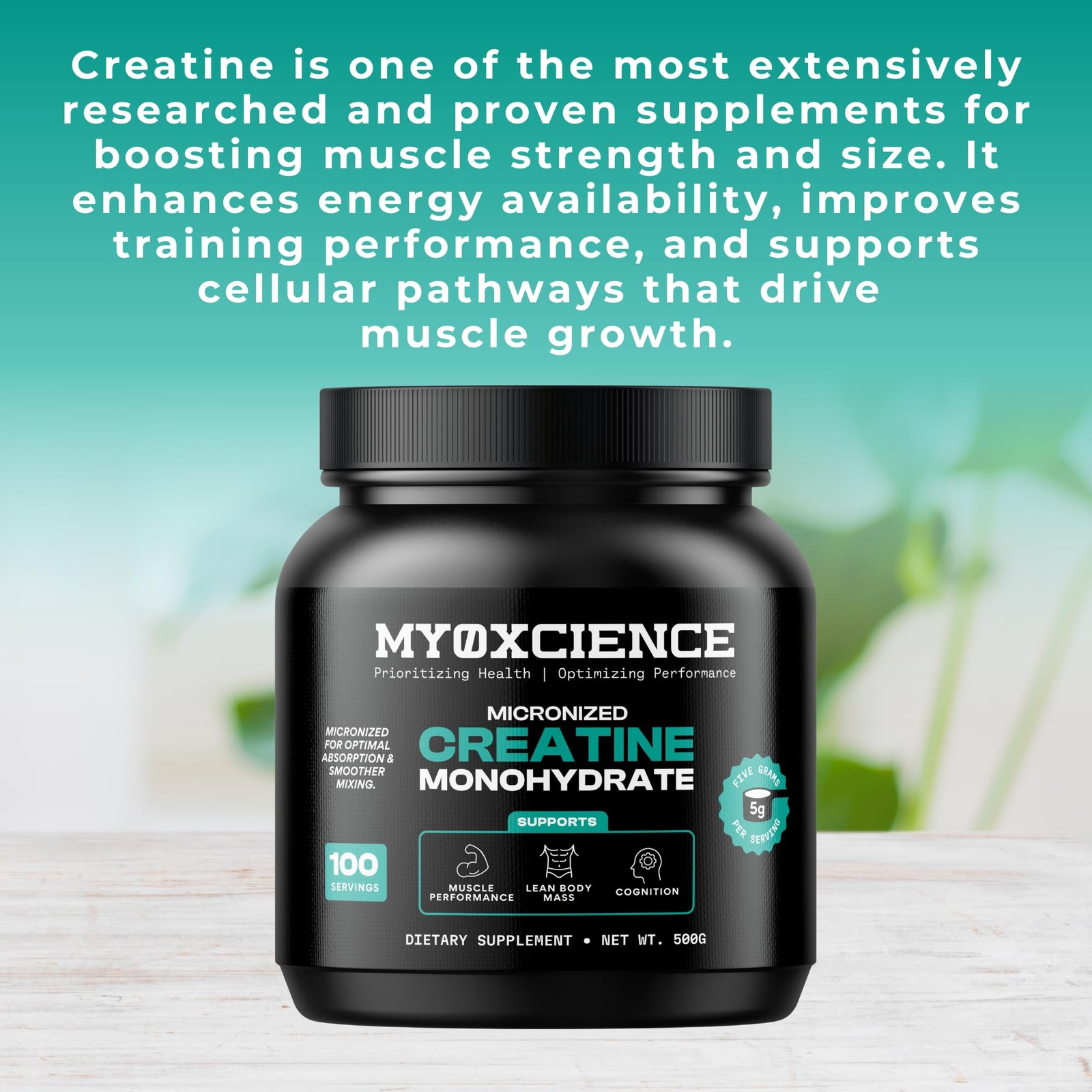 MYOXCIENCE Micronized Creatine | Supports Muscle Performance, Lean Body Mass,…