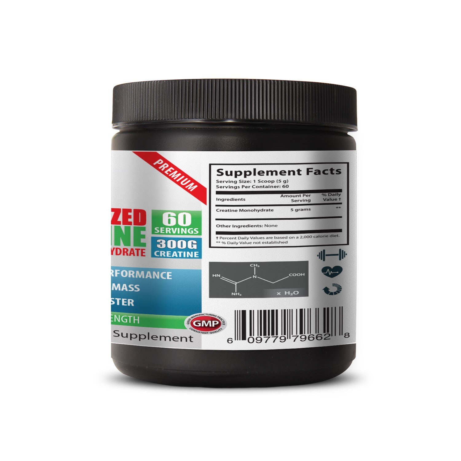 bodybuilding MICRONIZED CREATINE 300G 60 SERVINGS muscle growth 1 Can